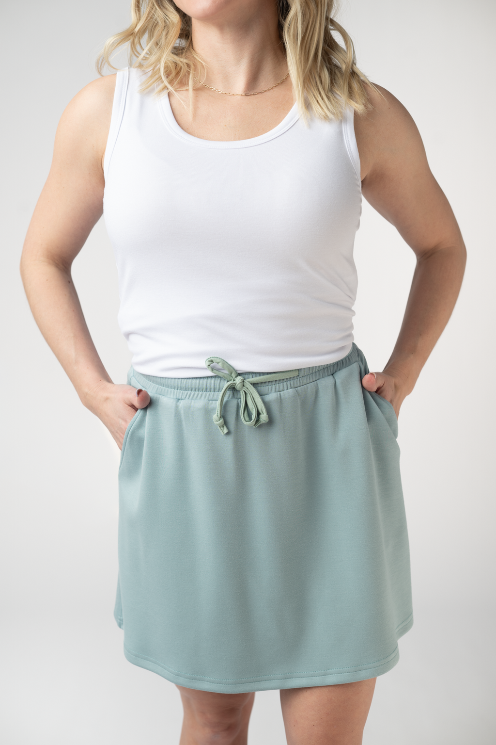 Serena Luxe Skort - Ocean Blue