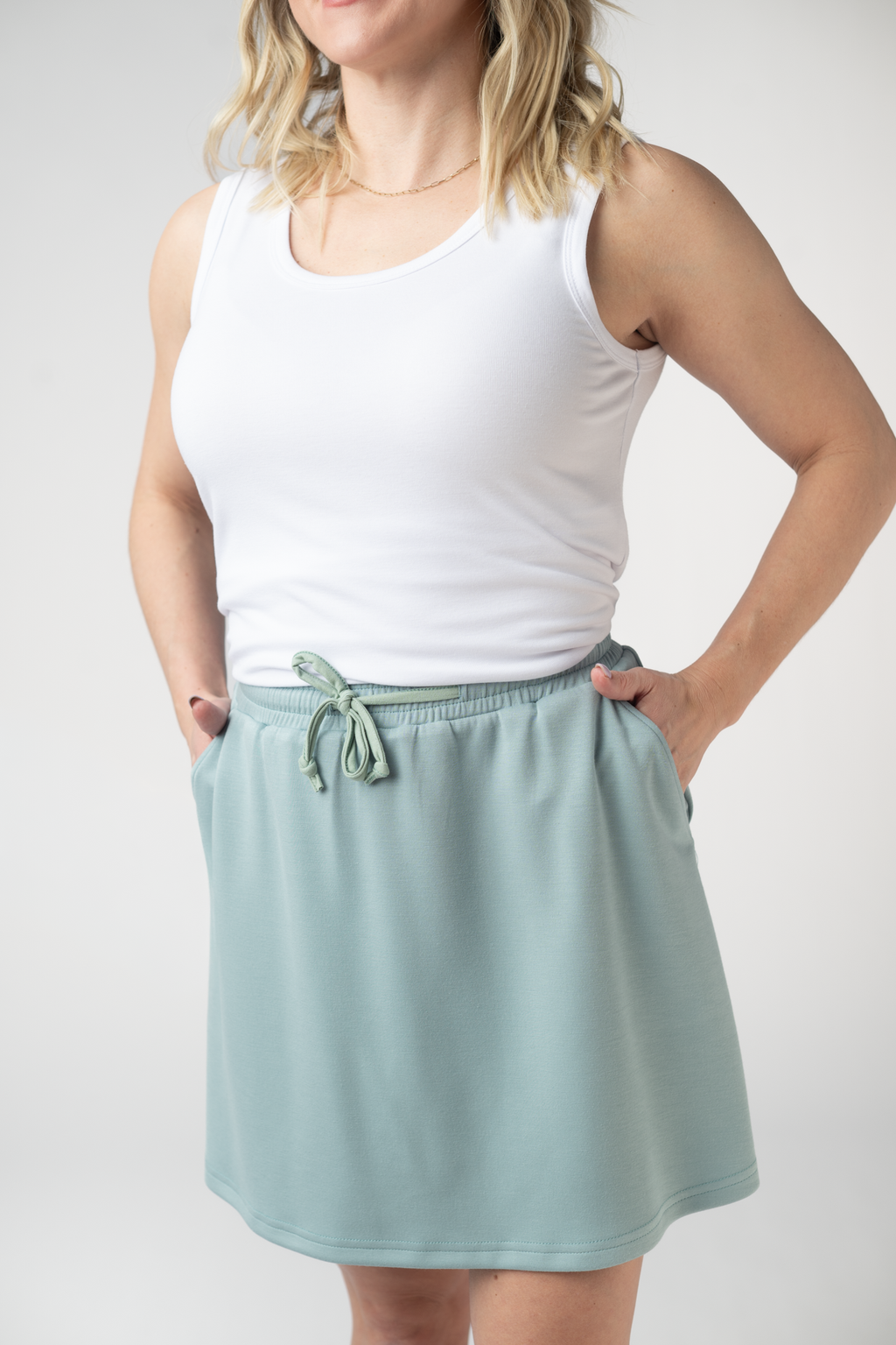 Serena Luxe Skort - Ocean Blue