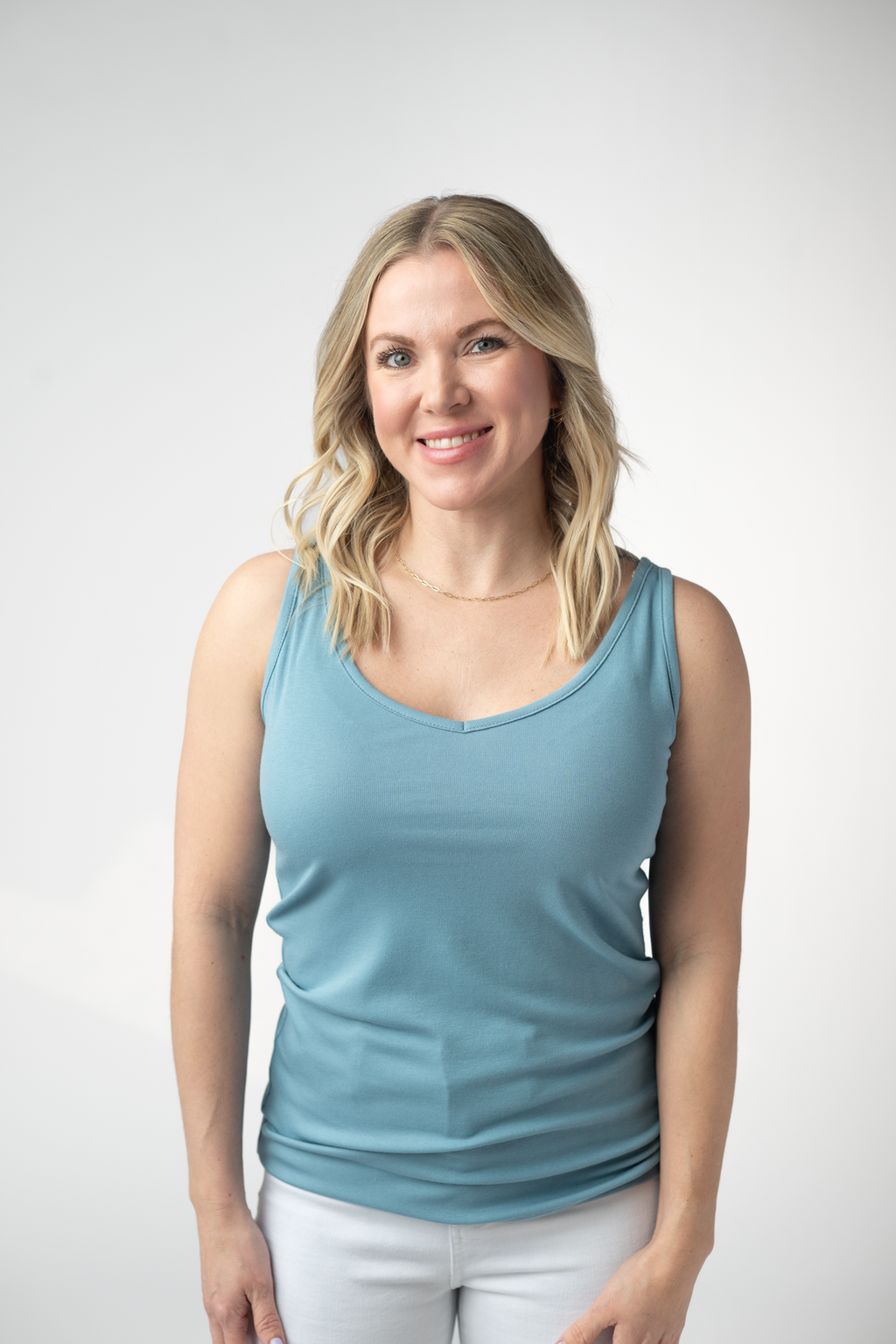 Kennedy Tank - Dusty Blue