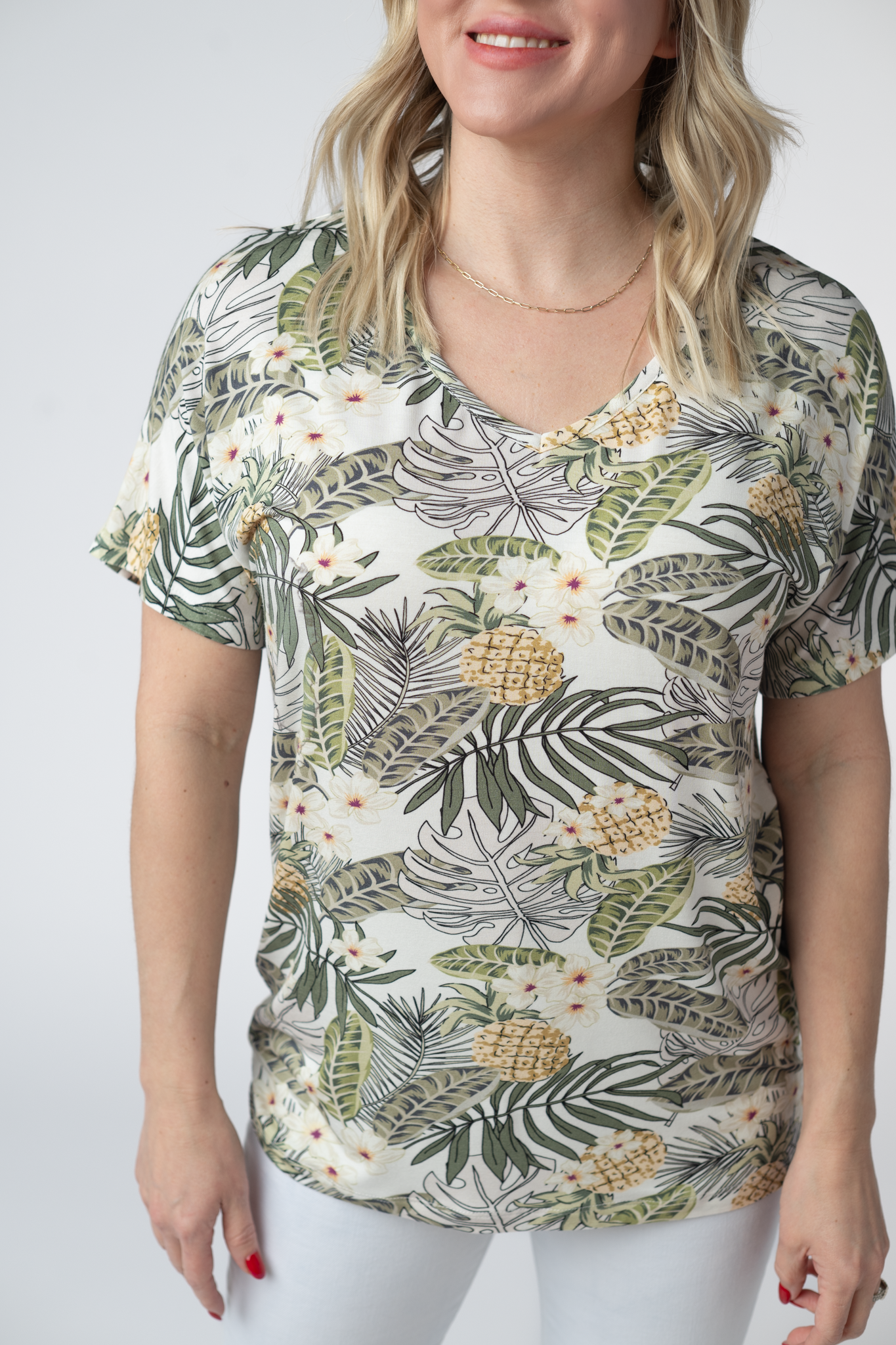 Chloe Cozy Top - Pineapple Leaf