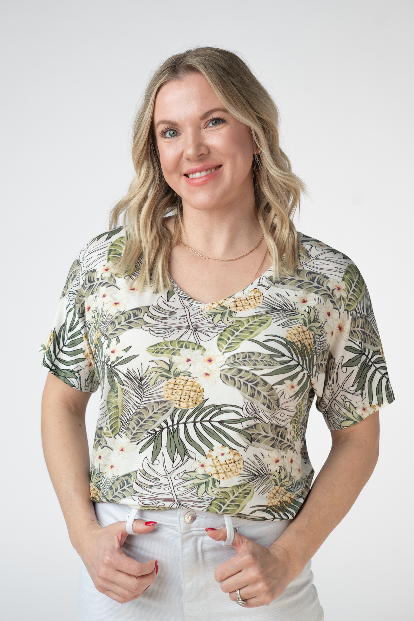 Chloe Cozy Top - Pineapple Leaf