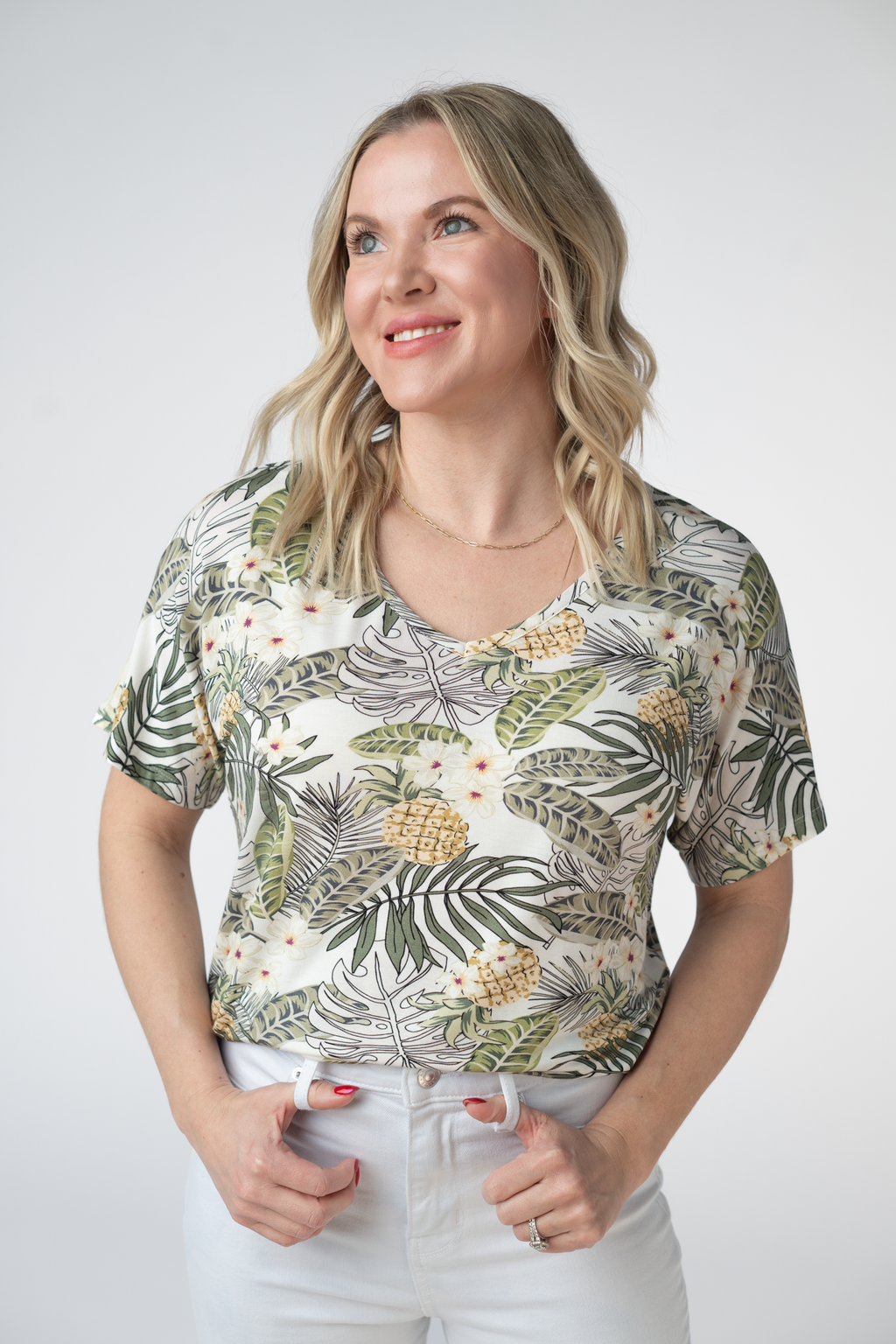 Chloe Cozy Top - Pineapple Leaf