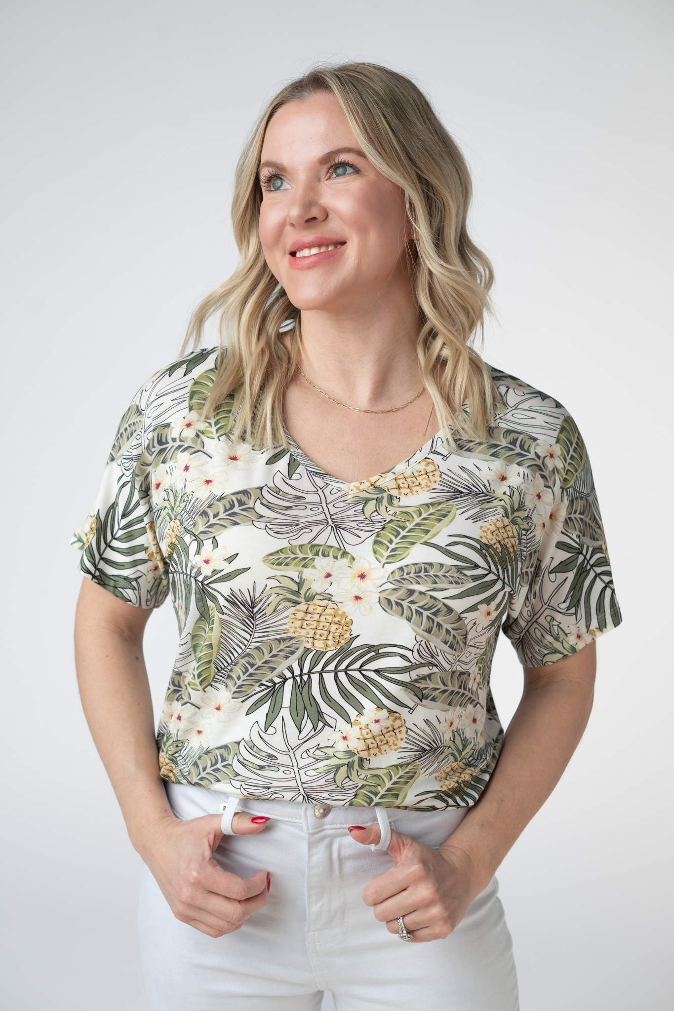 Chloe Cozy Top - Pineapple Leaf