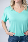 Chloe Cozy Tee - Turquoise
