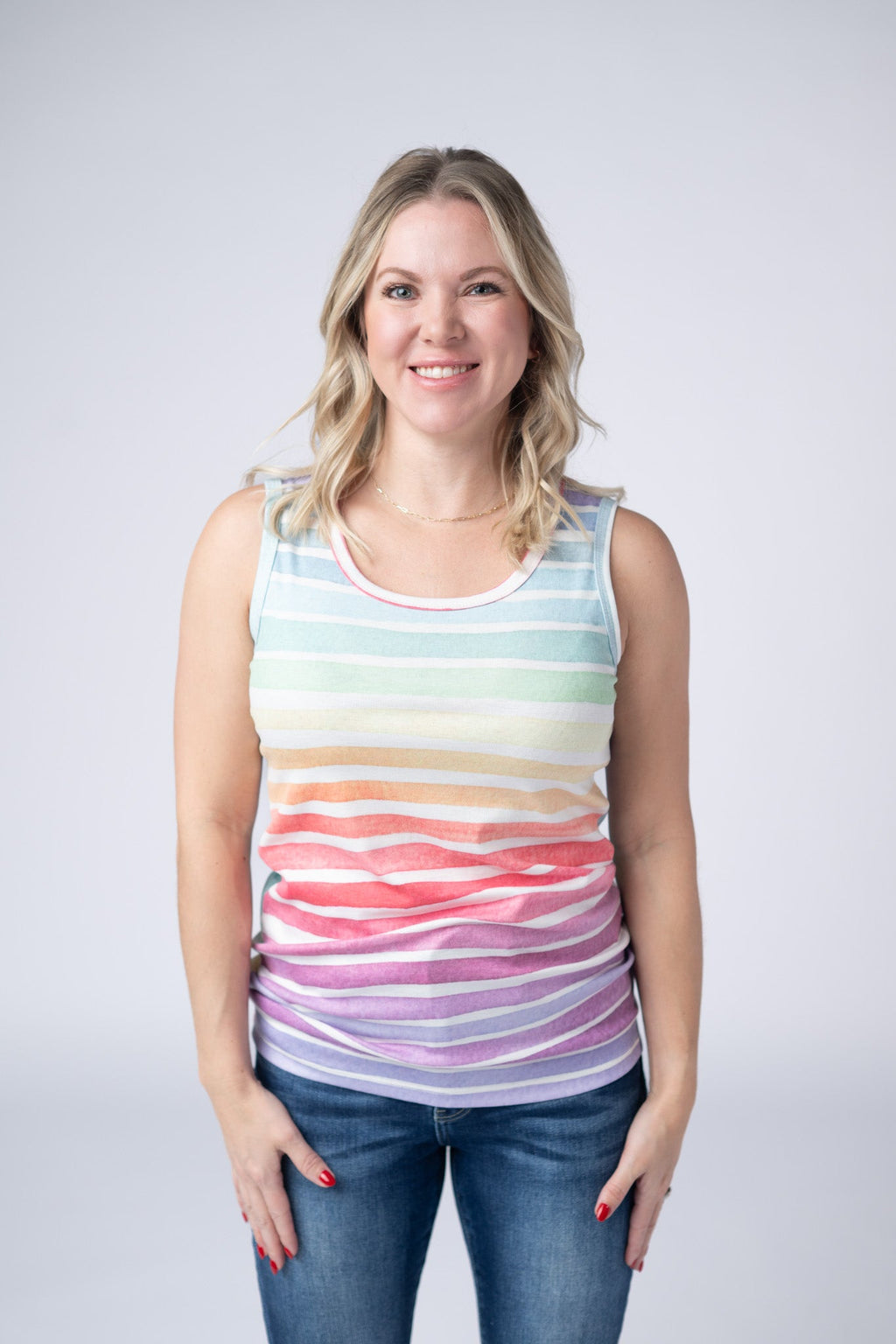 Ava Tank - Rainbow Stripes