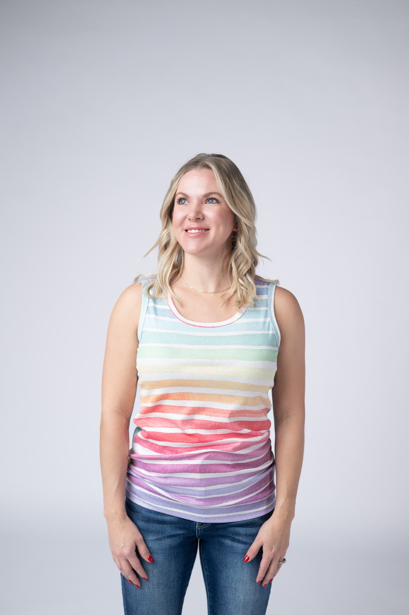 Ava Tank - Rainbow Stripes