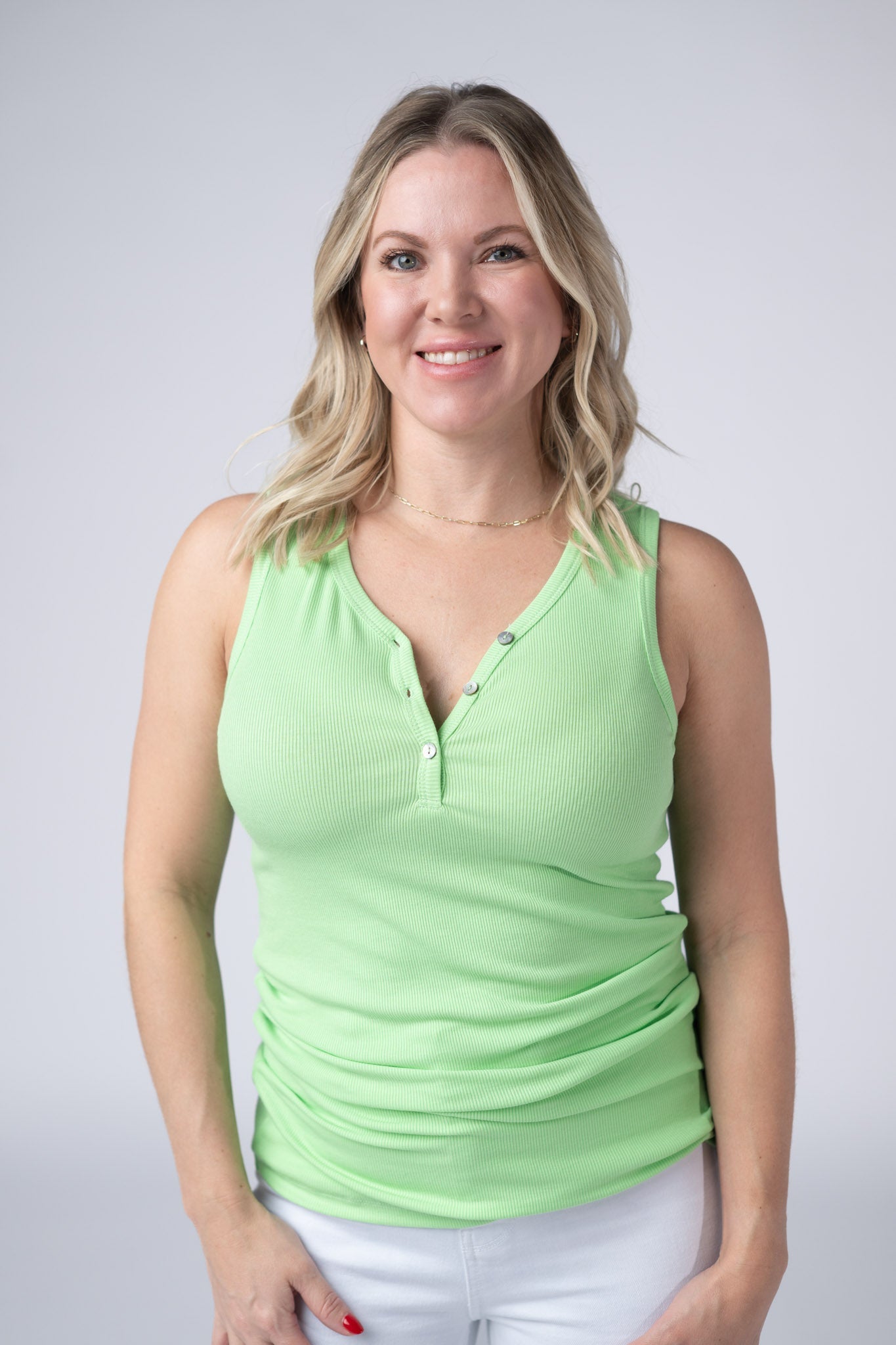 Addison Tank - Lime