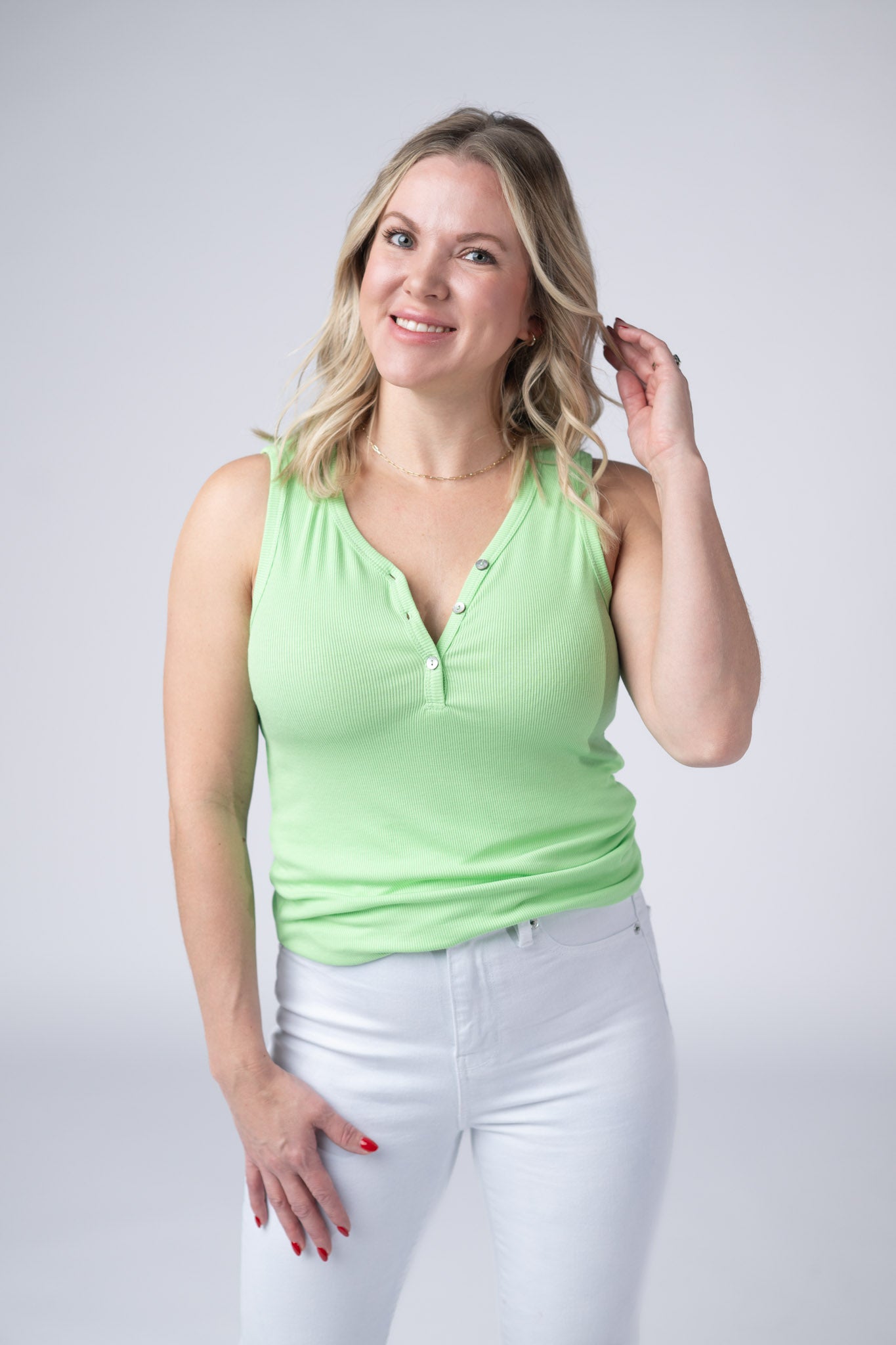 Addison Tank - Lime