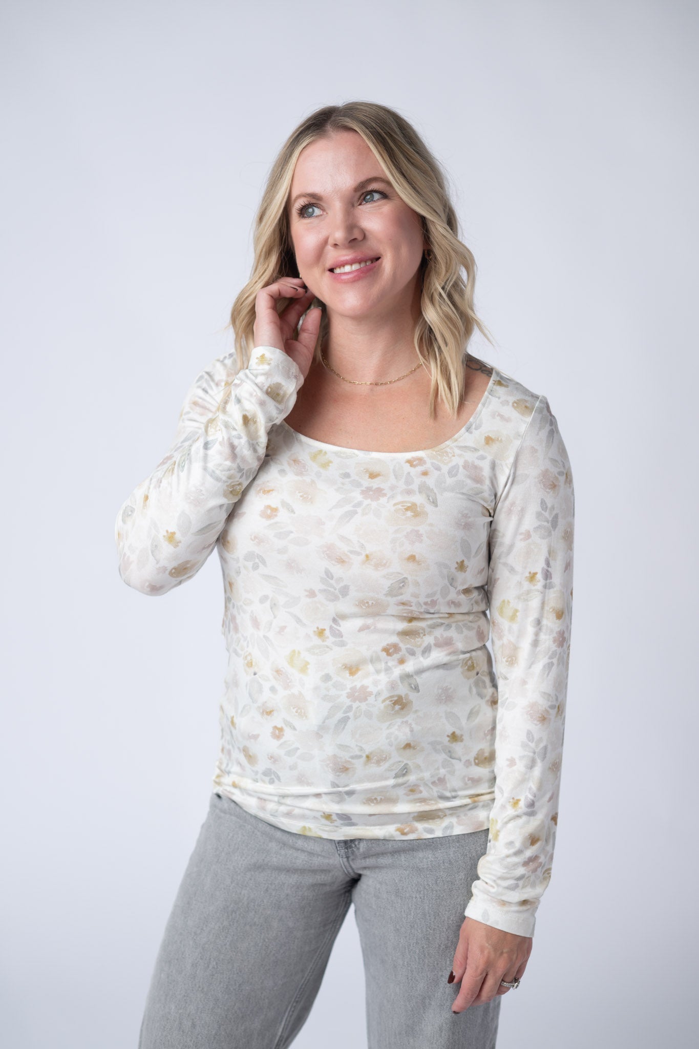Alyssa Long Sleeve Top - Blush Floral