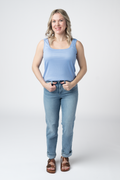 Rachel Ribbed Tank -  Sky Blue