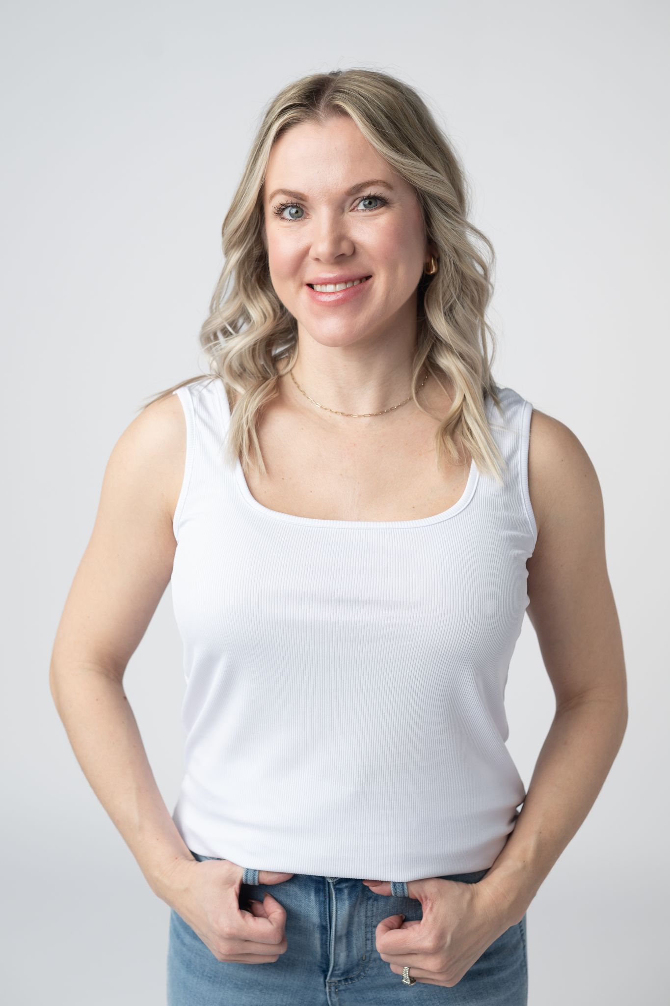 Rachel Ribbed Tank - White