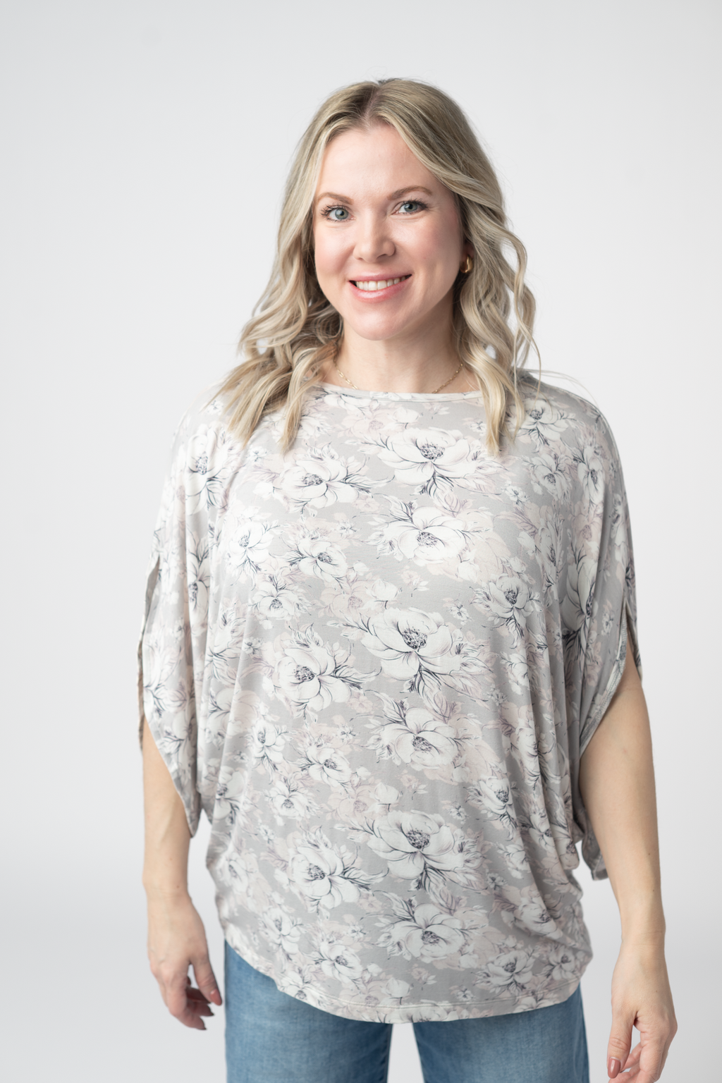 Darcy Dolman - Vintage Grey Floral