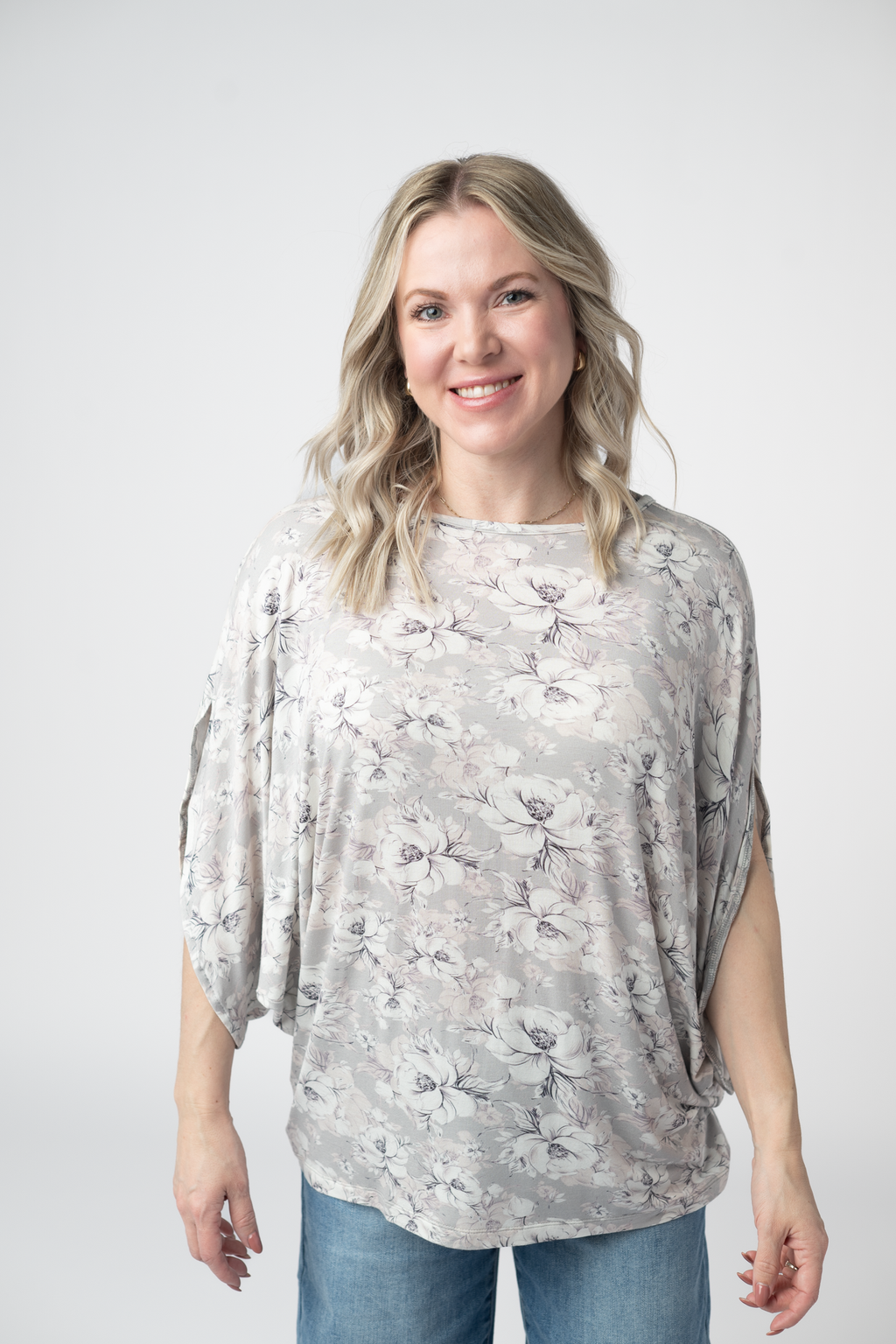 Darcy Dolman - Vintage Grey Floral