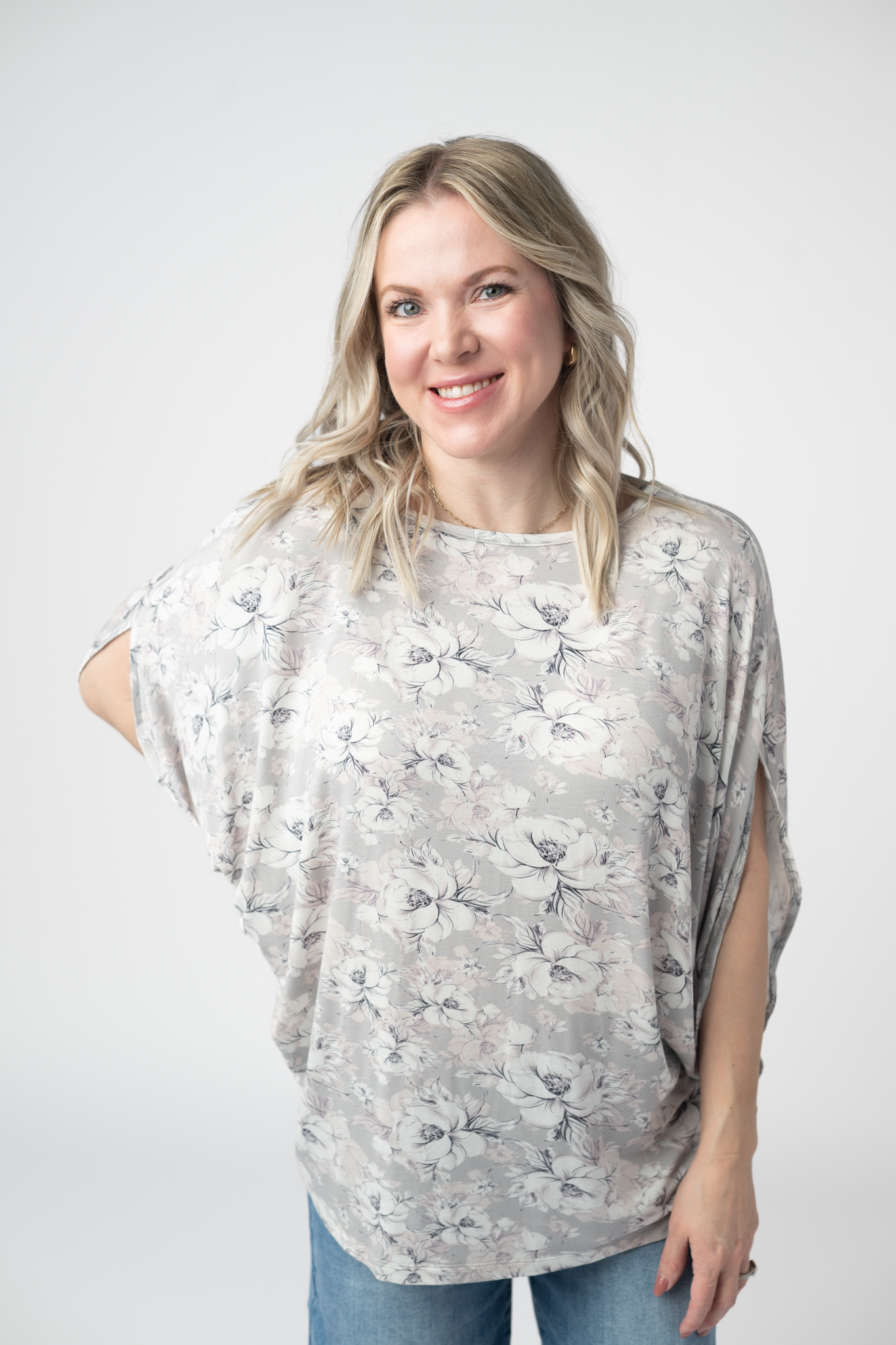 Darcy Dolman - Vintage Grey Floral