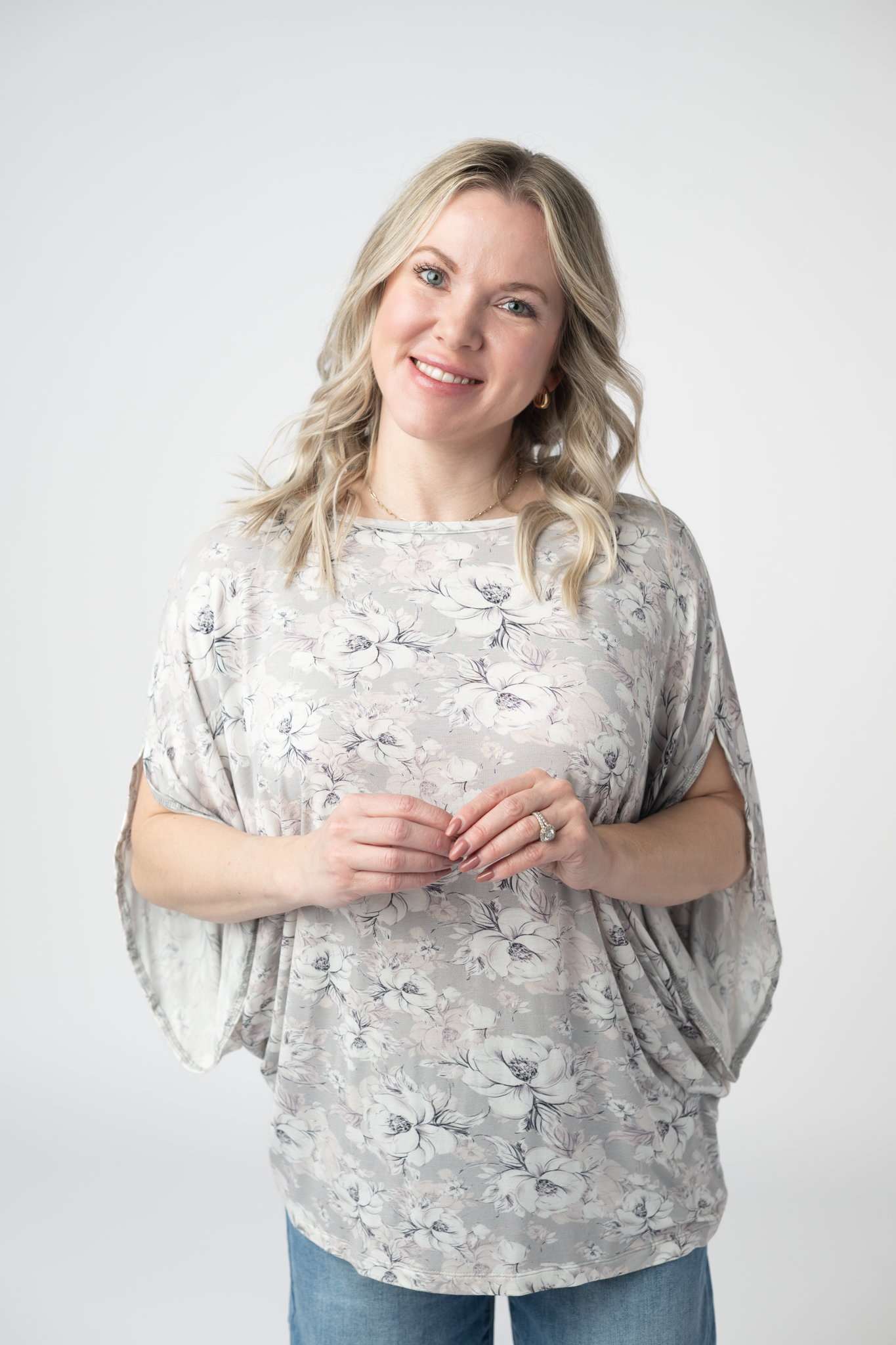 Darcy Dolman - Vintage Grey Floral