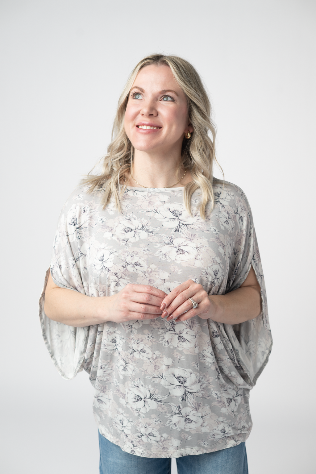 Darcy Dolman - Vintage Grey Floral