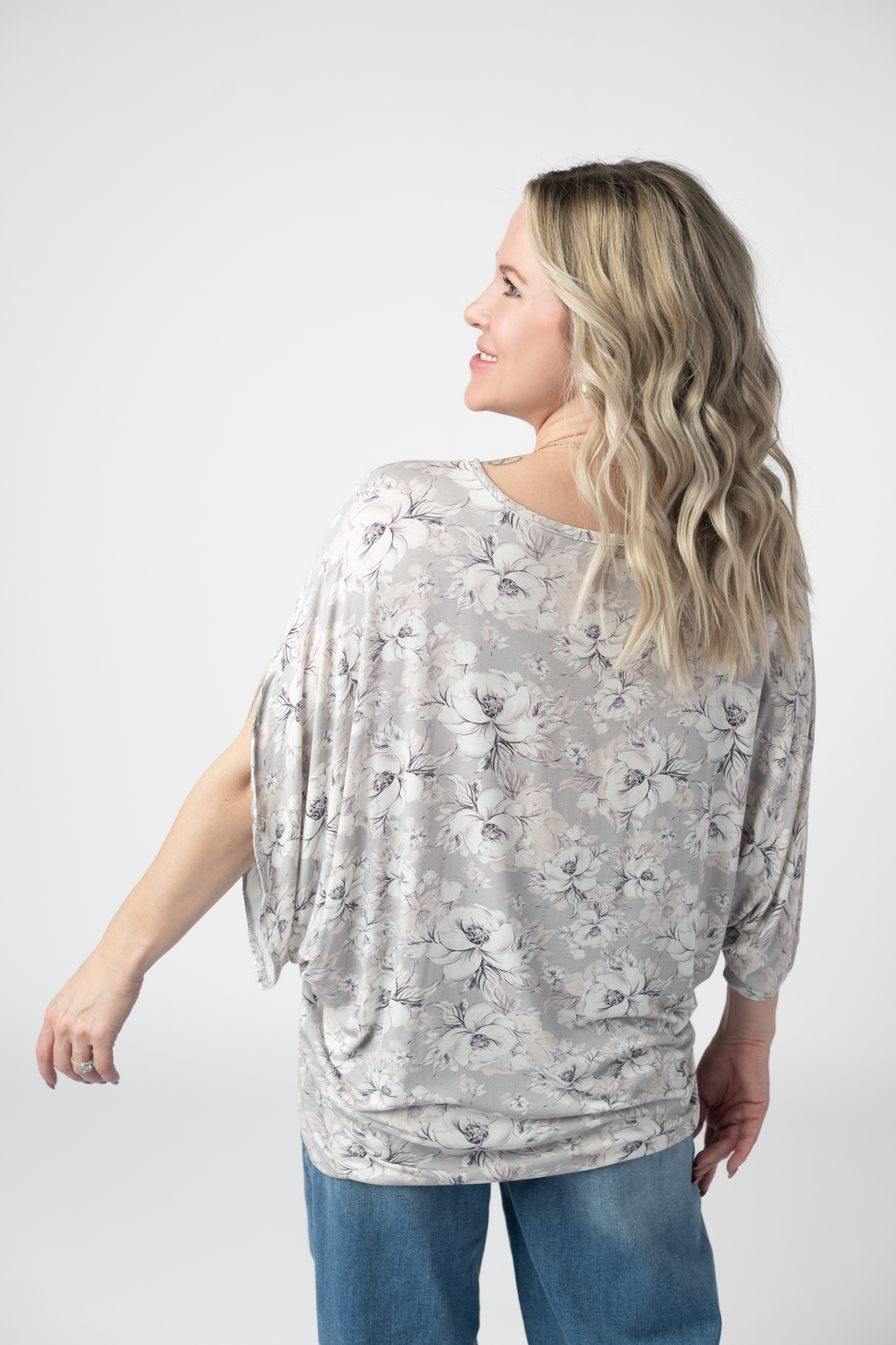 Darcy Dolman - Vintage Grey Floral
