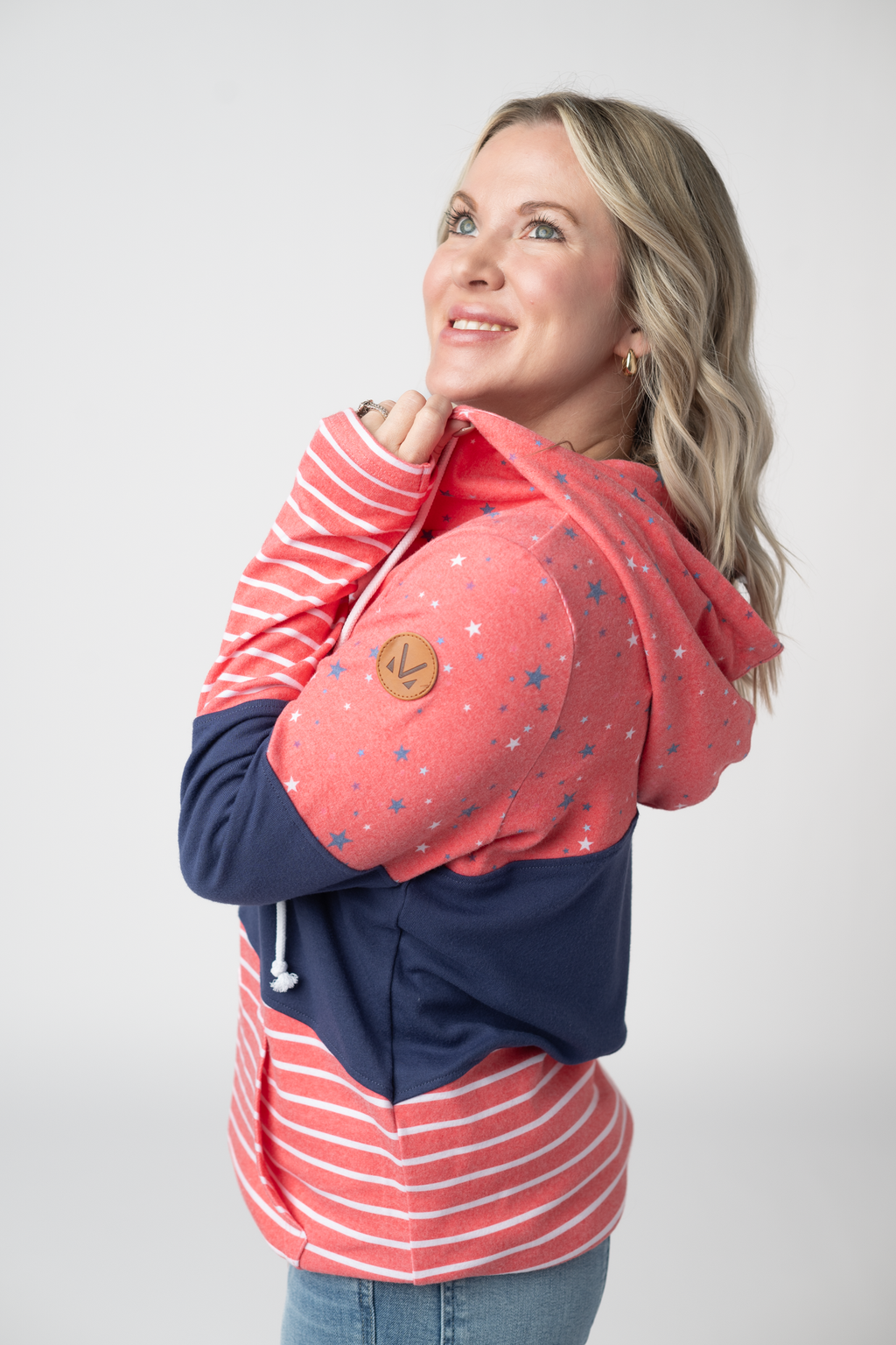 Colorblock Fullzip - Liberty Stars, Navy, and Stripes Trio