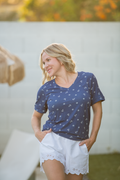 Sophie Top - Nautical Navy