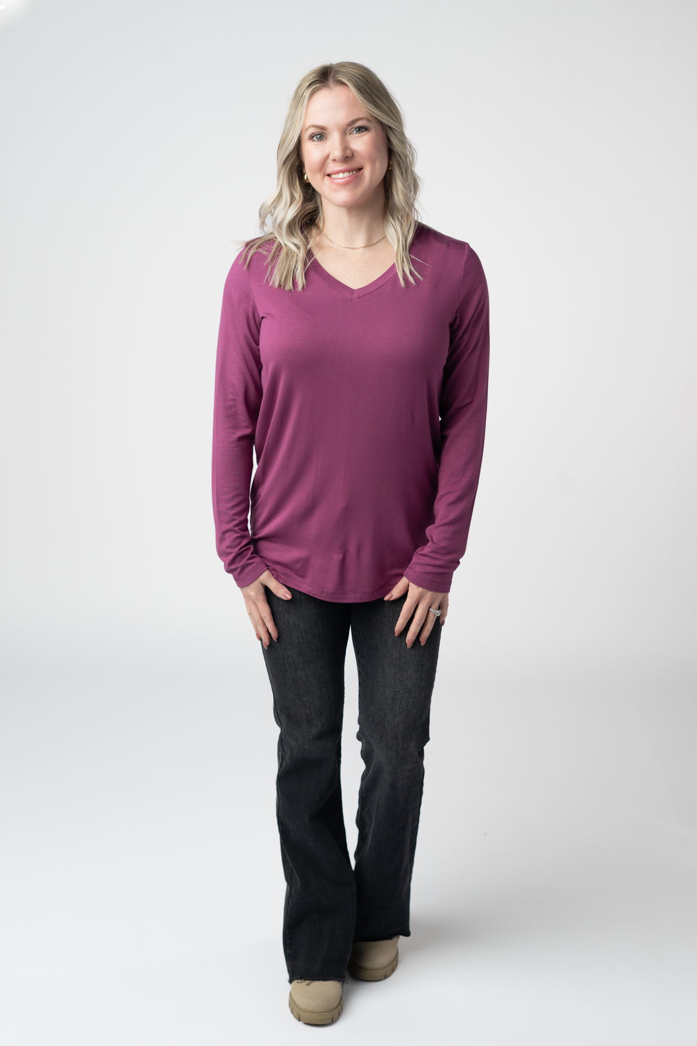 Larissa Long Sleeve - Mulberry