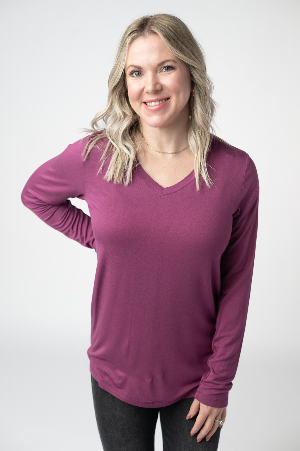 Larissa Long Sleeve - Mulberry