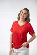 Sophie Top - Red Liberty Stars