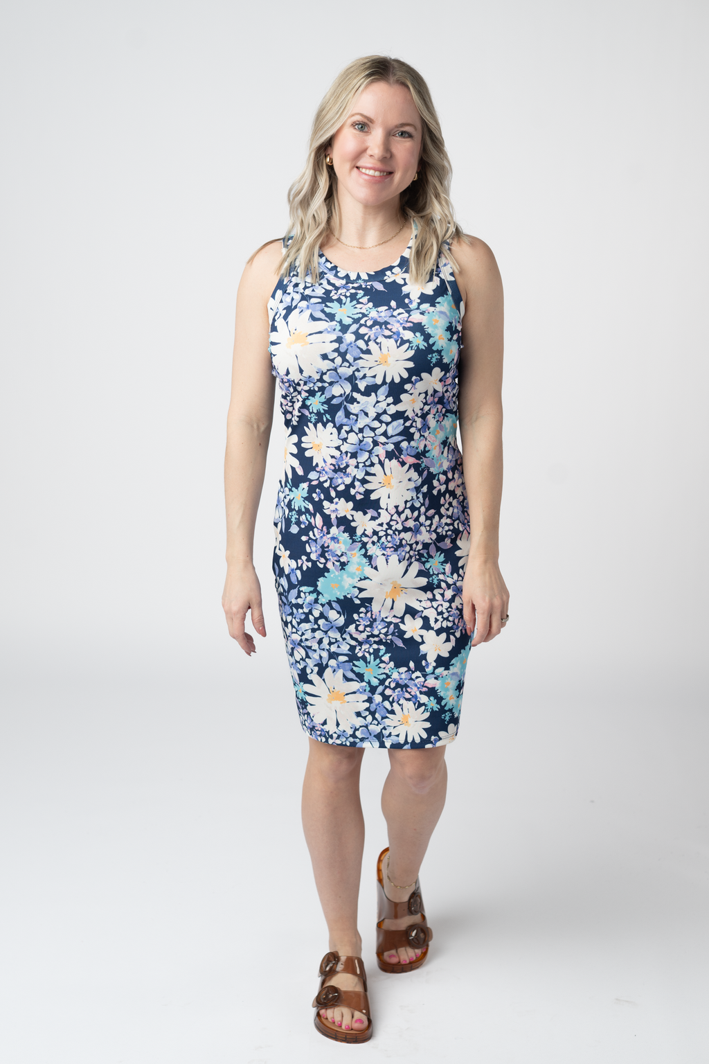 Mariah Ribbed Dress - Daisy Blues