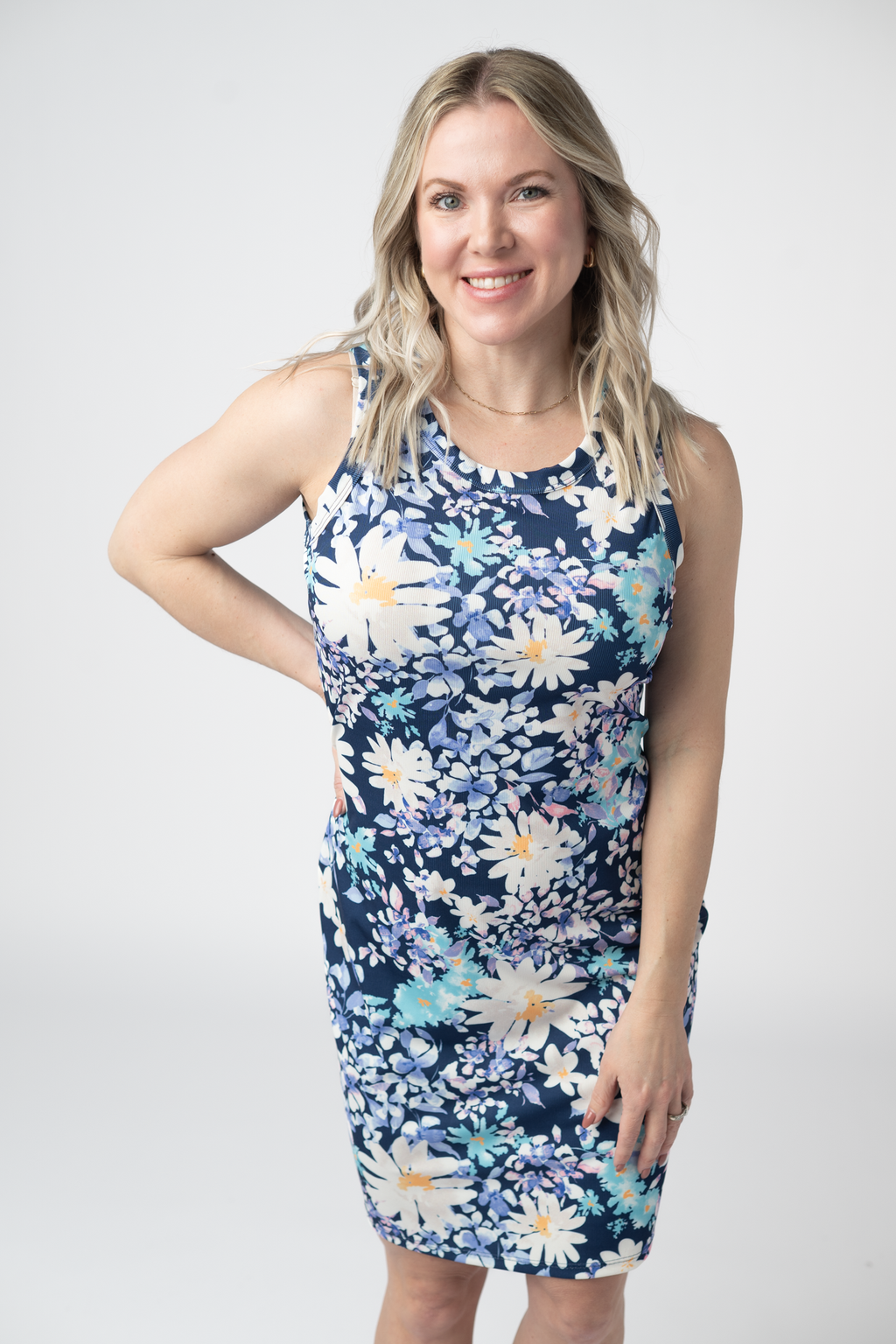 Mariah Ribbed Dress - Daisy Blues