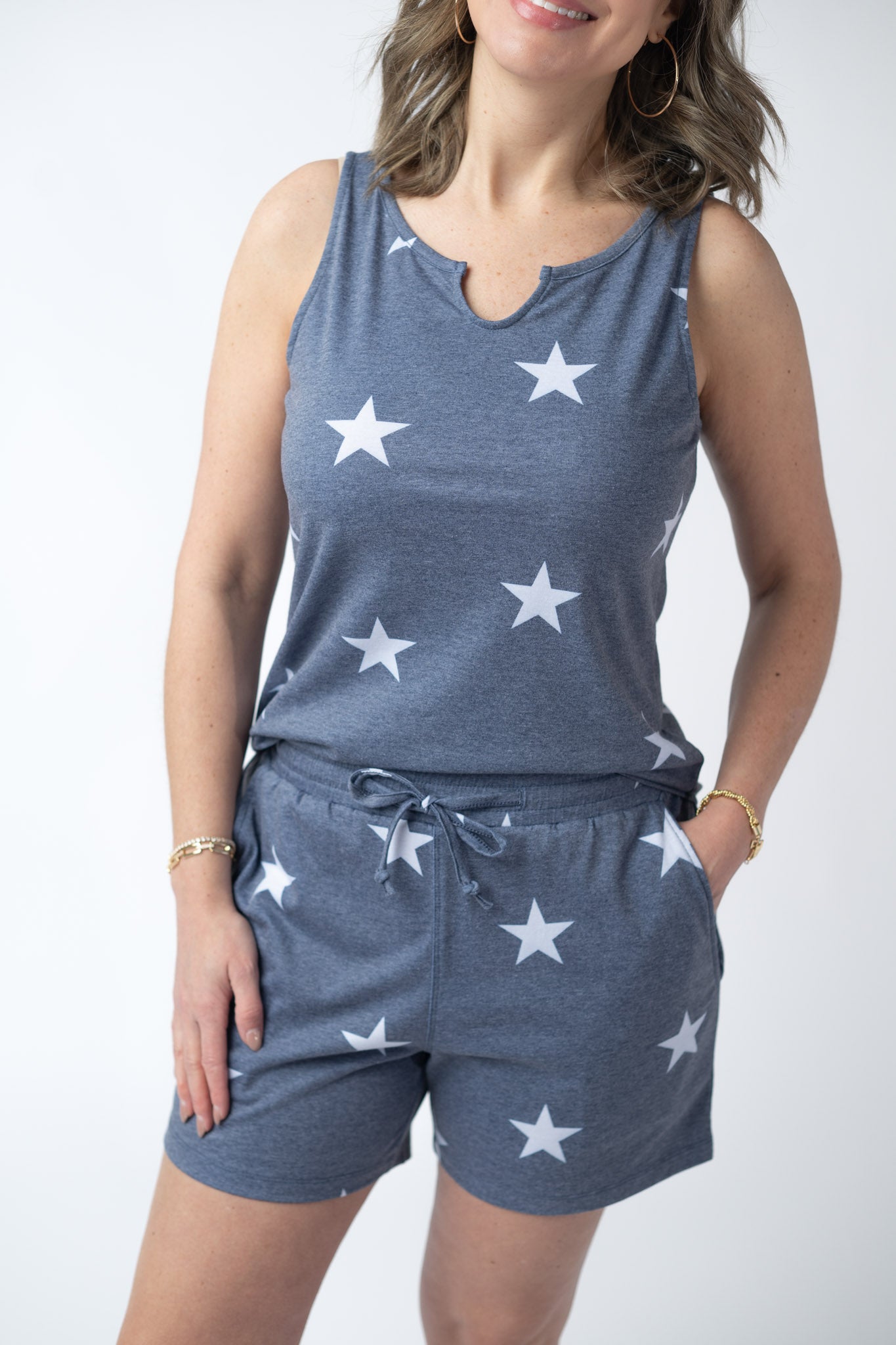 Jamie Shorts - Faded Navy Stars