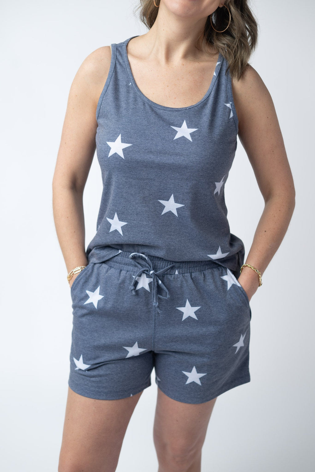 Jamie Shorts - Faded Navy Stars