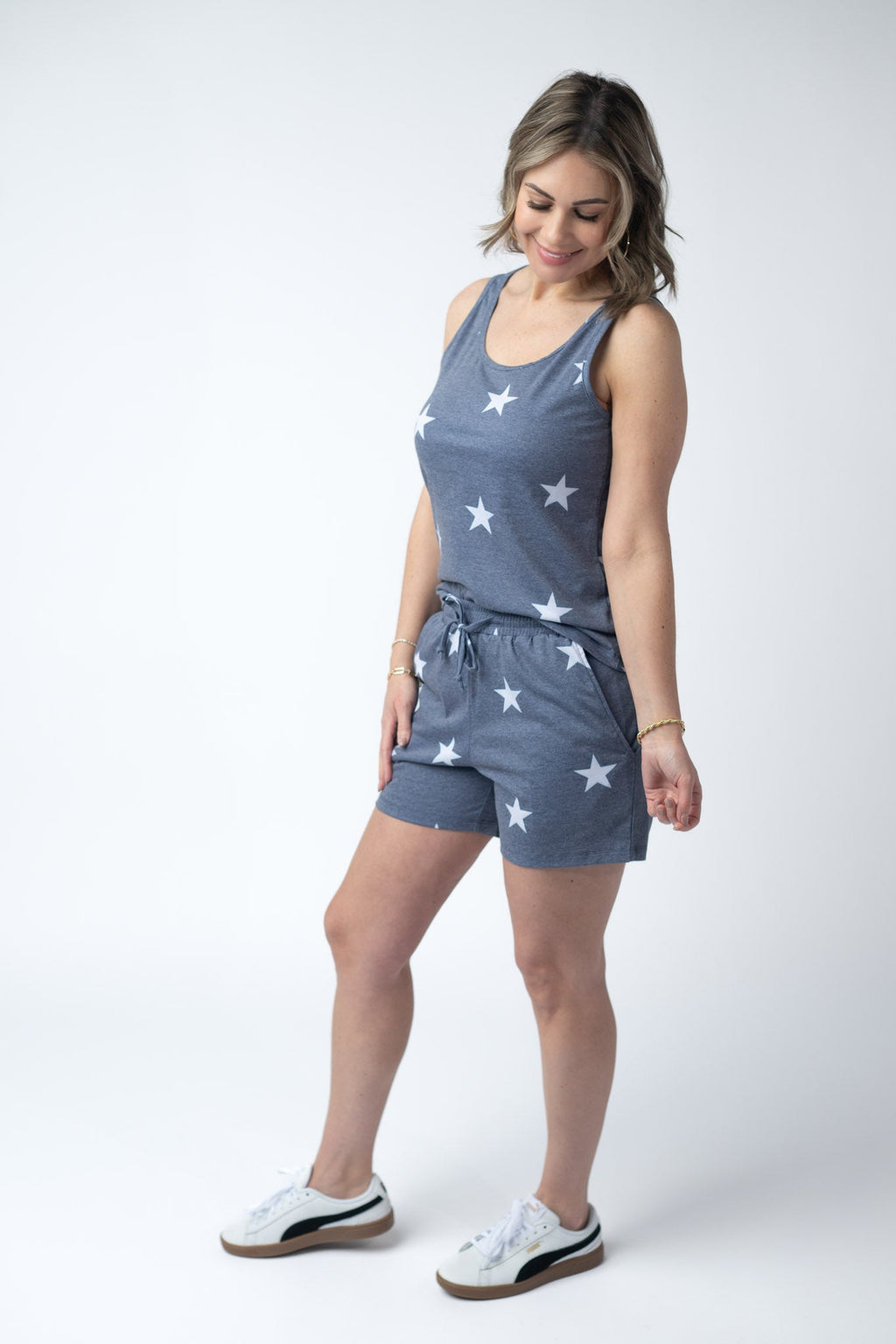 Jamie Shorts - Faded Navy Stars