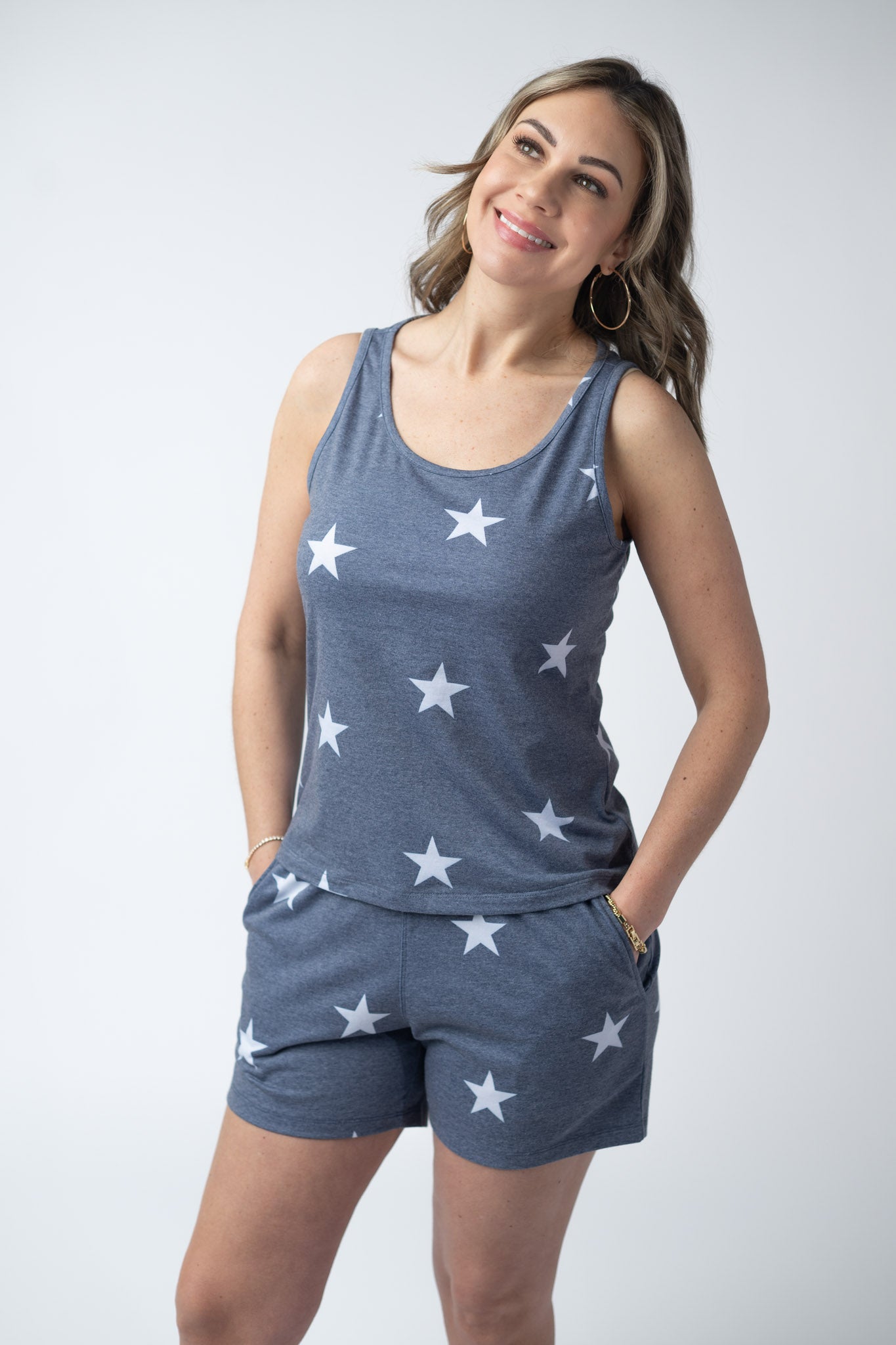 Jamie Shorts - Faded Navy Stars