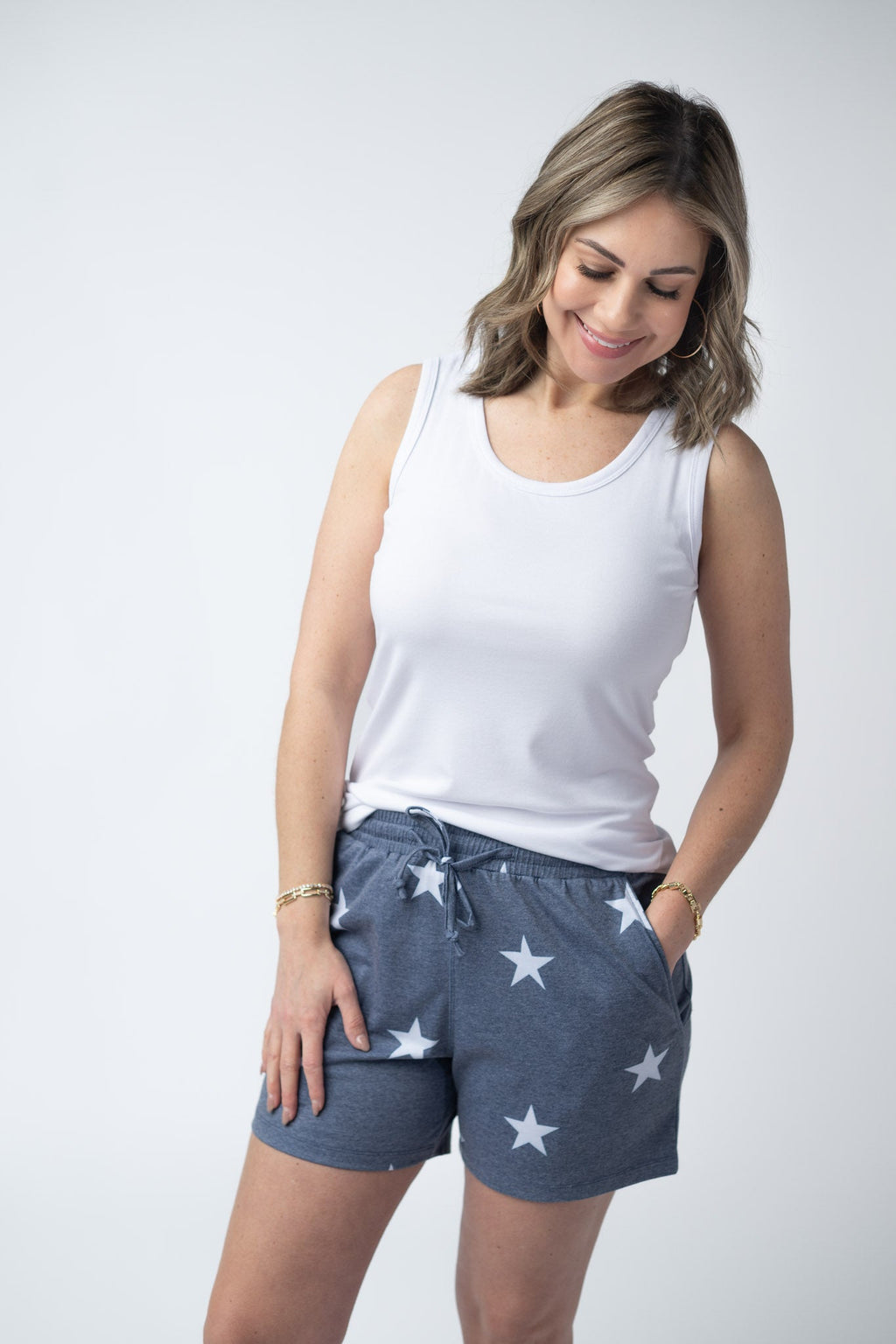 Jamie Shorts - Faded Navy Stars