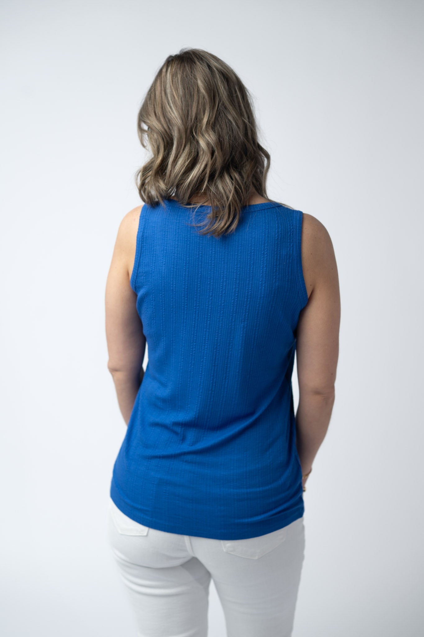 Mila Zipper Tank - Blue