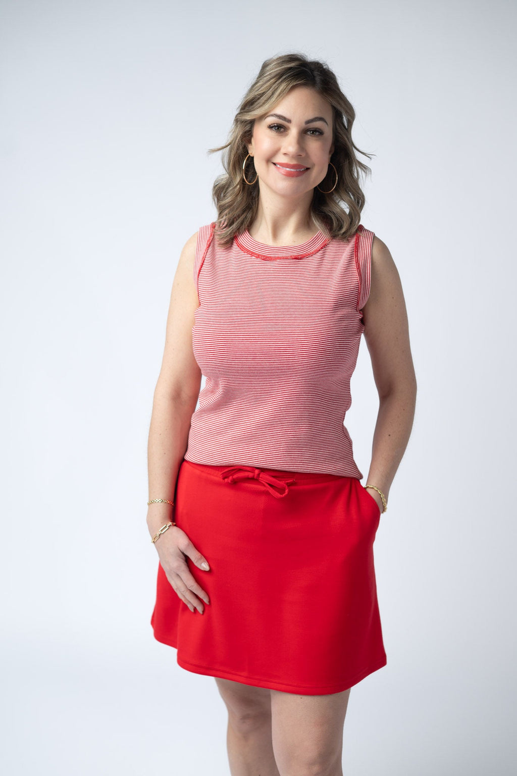 Serena Luxe Skort - Red