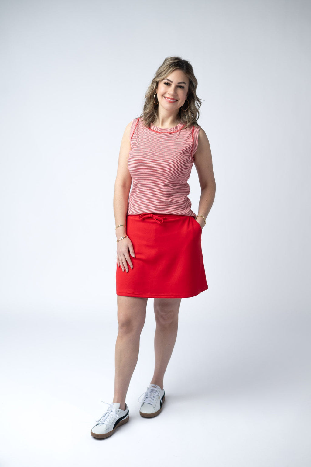 Serena Luxe Skort - Red