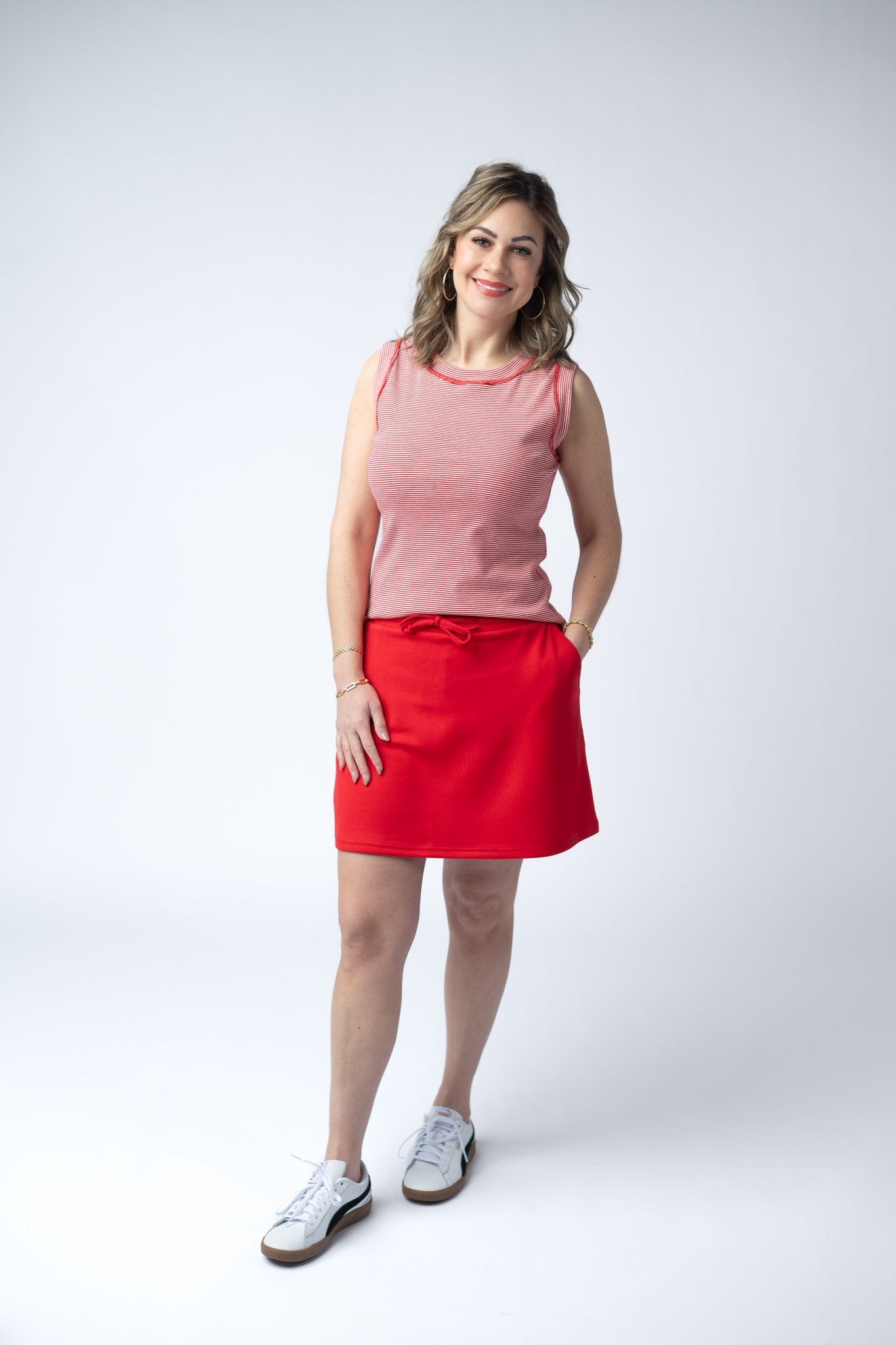 Serena Luxe Skort - Red