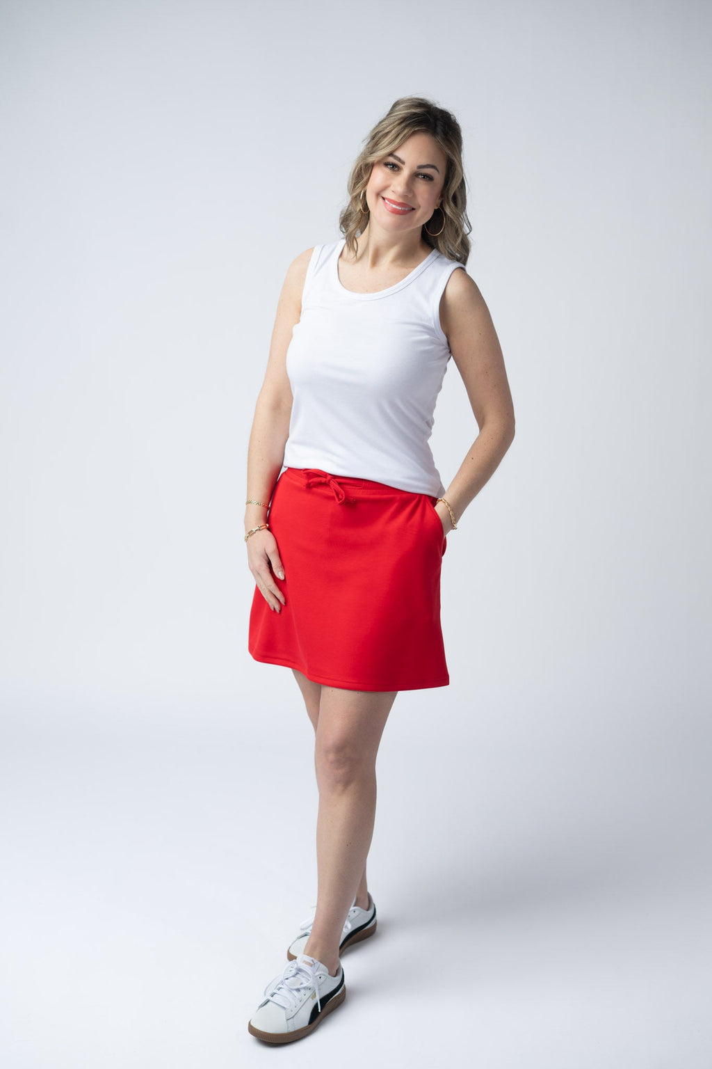 Serena Luxe Skort - Red