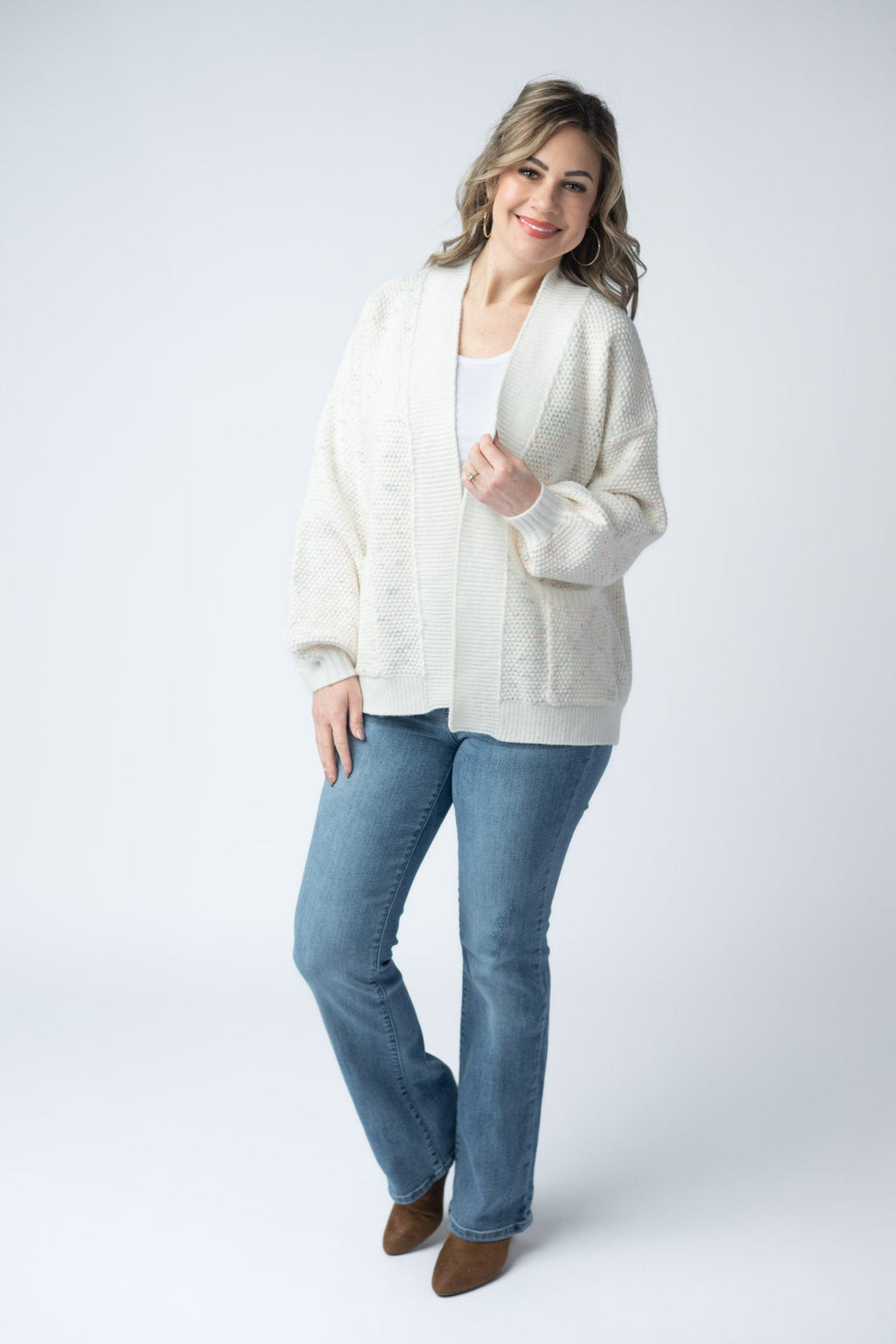 Kinsley Cardigan - Purple, Pink, and Green