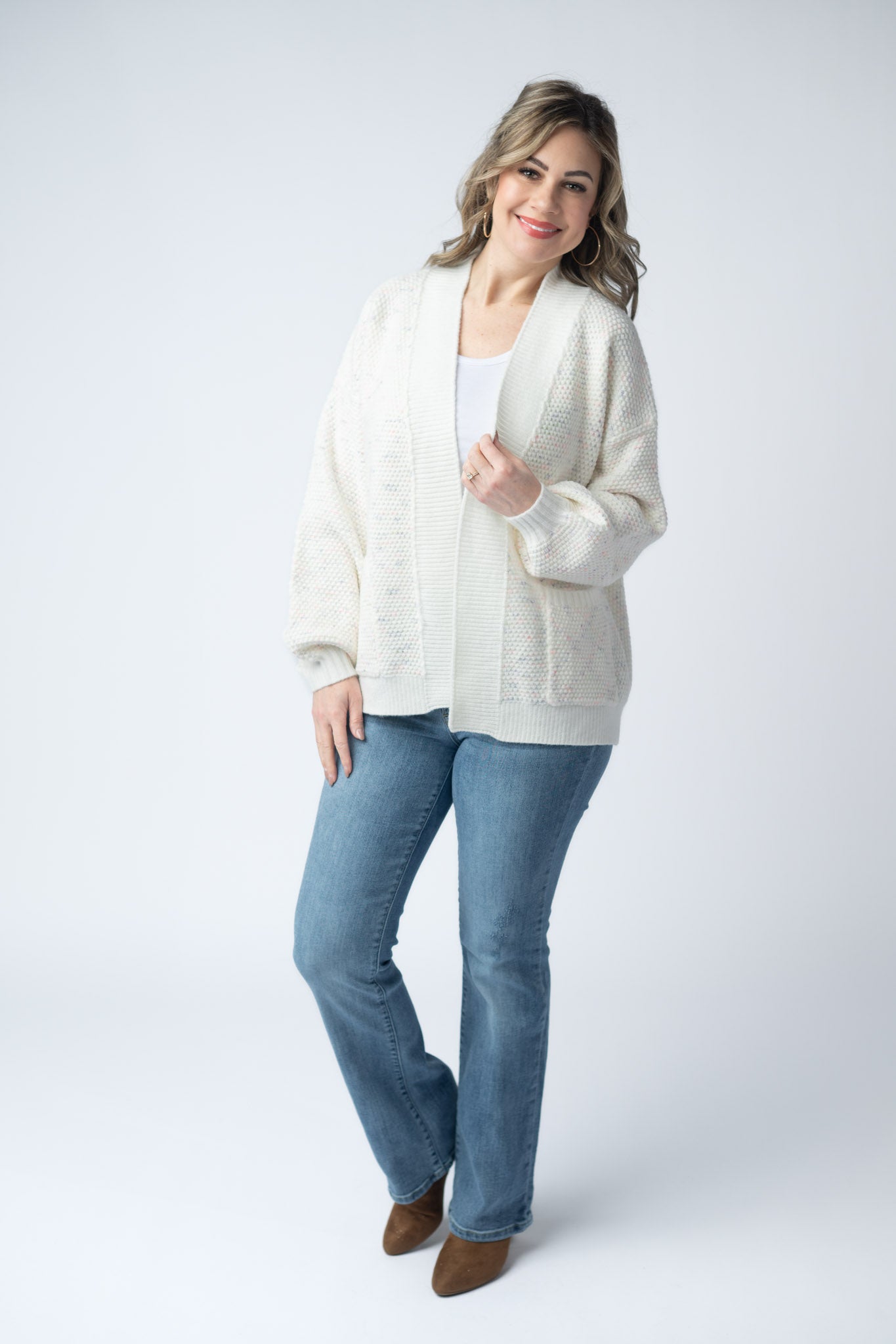 Kinsley Cardigan - Purple, Pink, and Green
