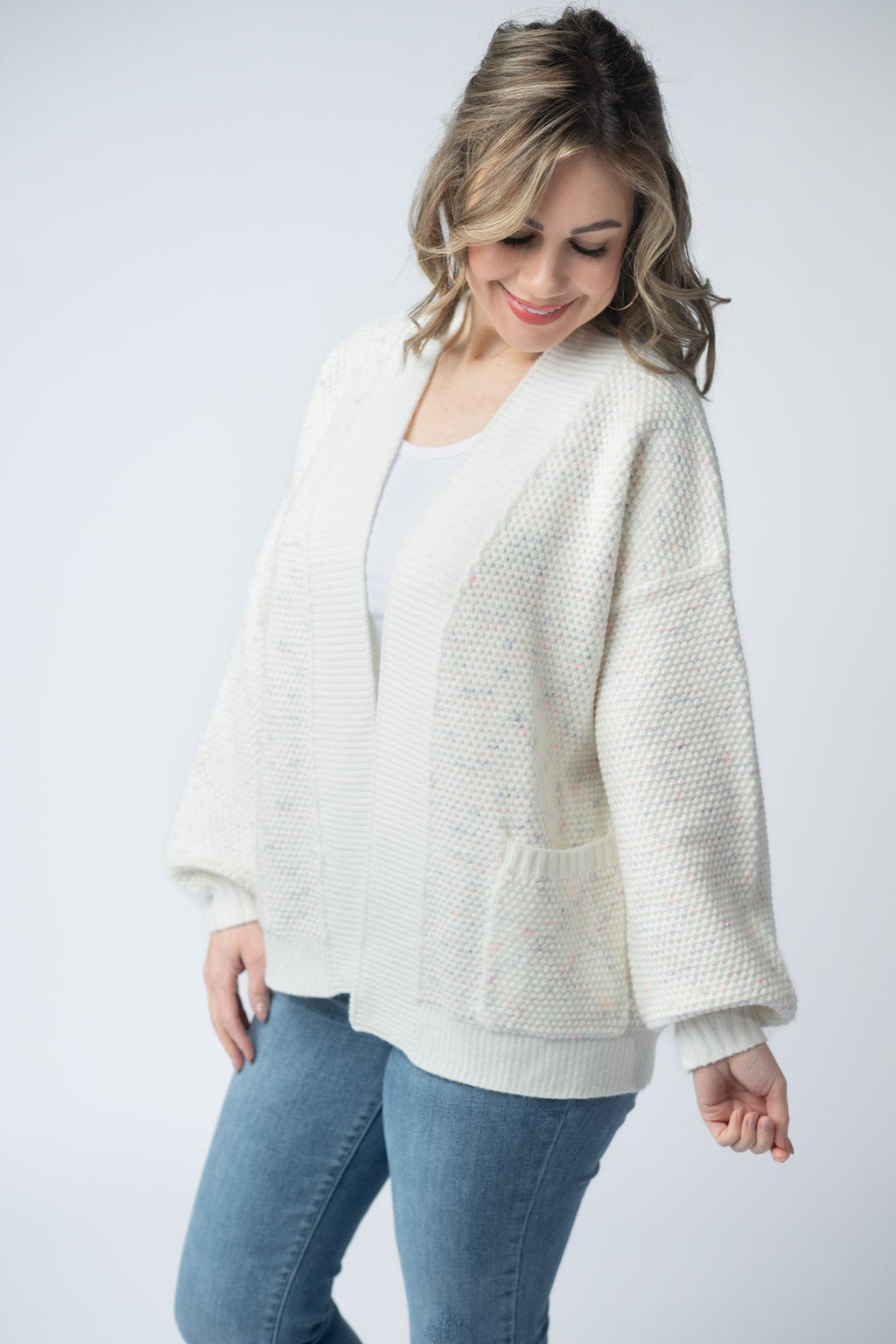 Kinsley Cardigan - Purple, Pink, and Green