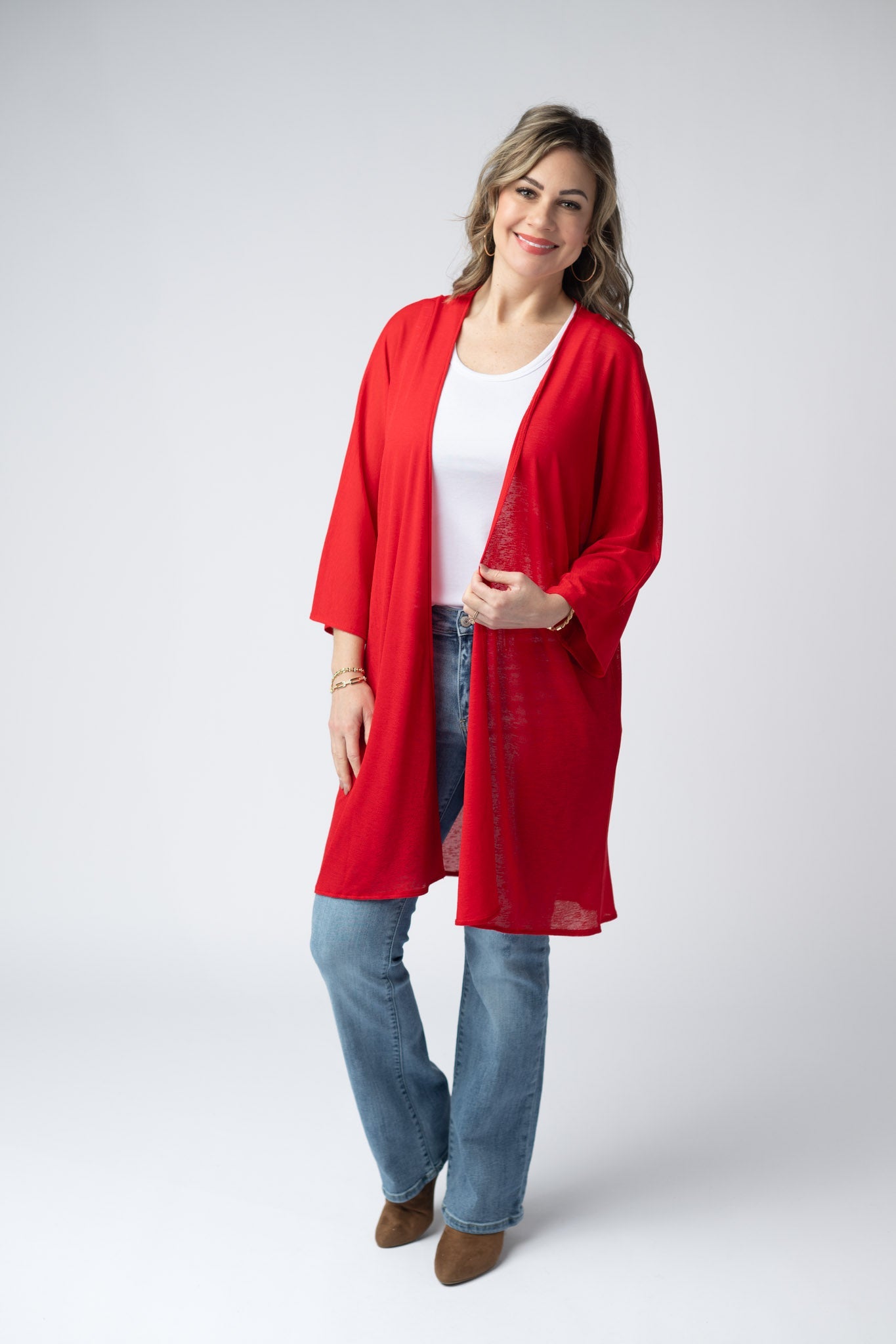 Ellie Cover-Up Kimono - Red