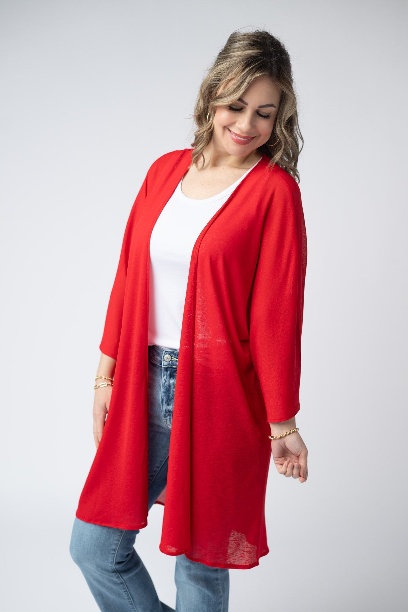 Ellie Cover-Up Kimono - Red