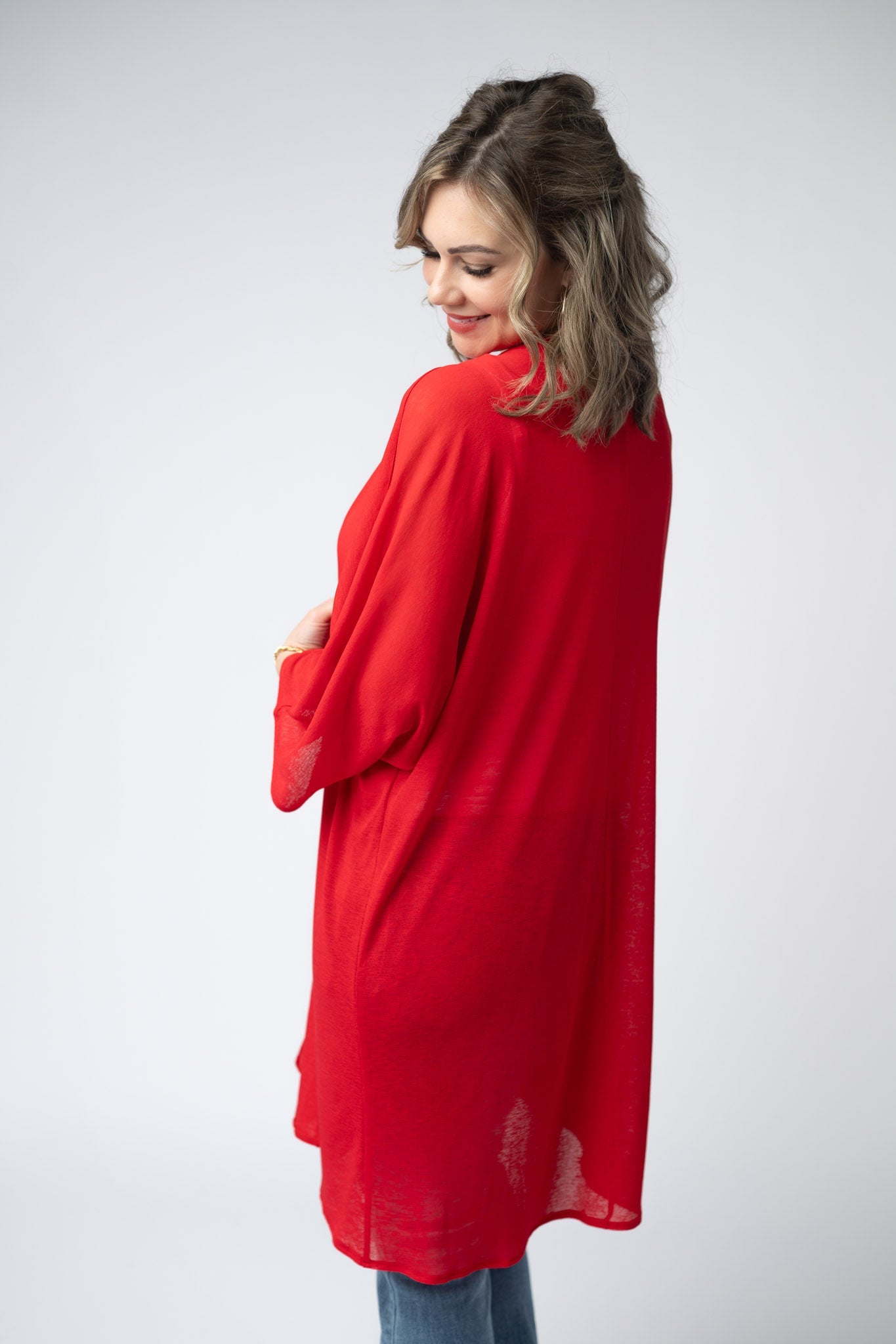 Ellie Cover-Up Kimono - Red