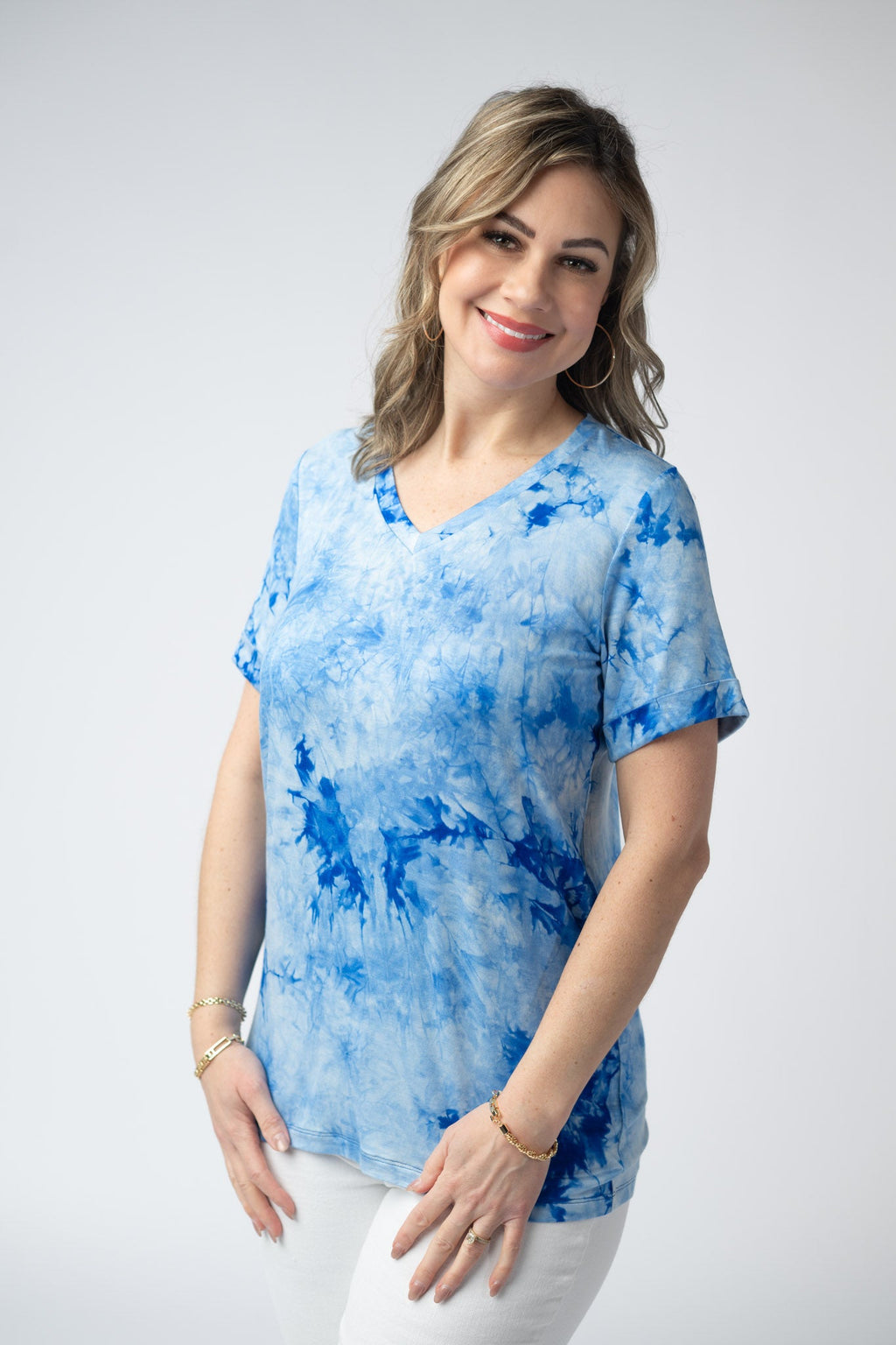Sophie Top - Blue Tie Dye