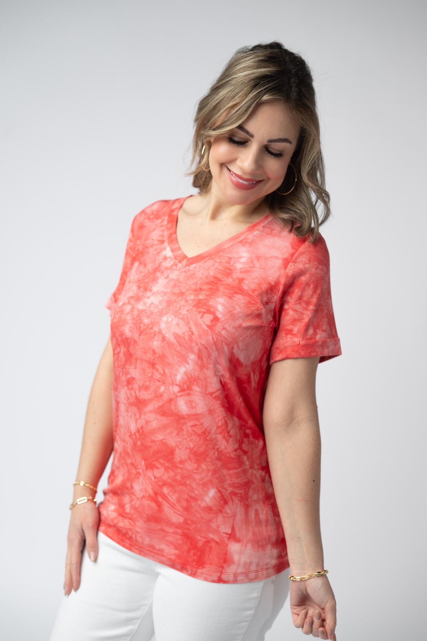 Sophie Top - Red Tie Dye