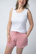 French Terry Stevie Shorts - Dusty Pink