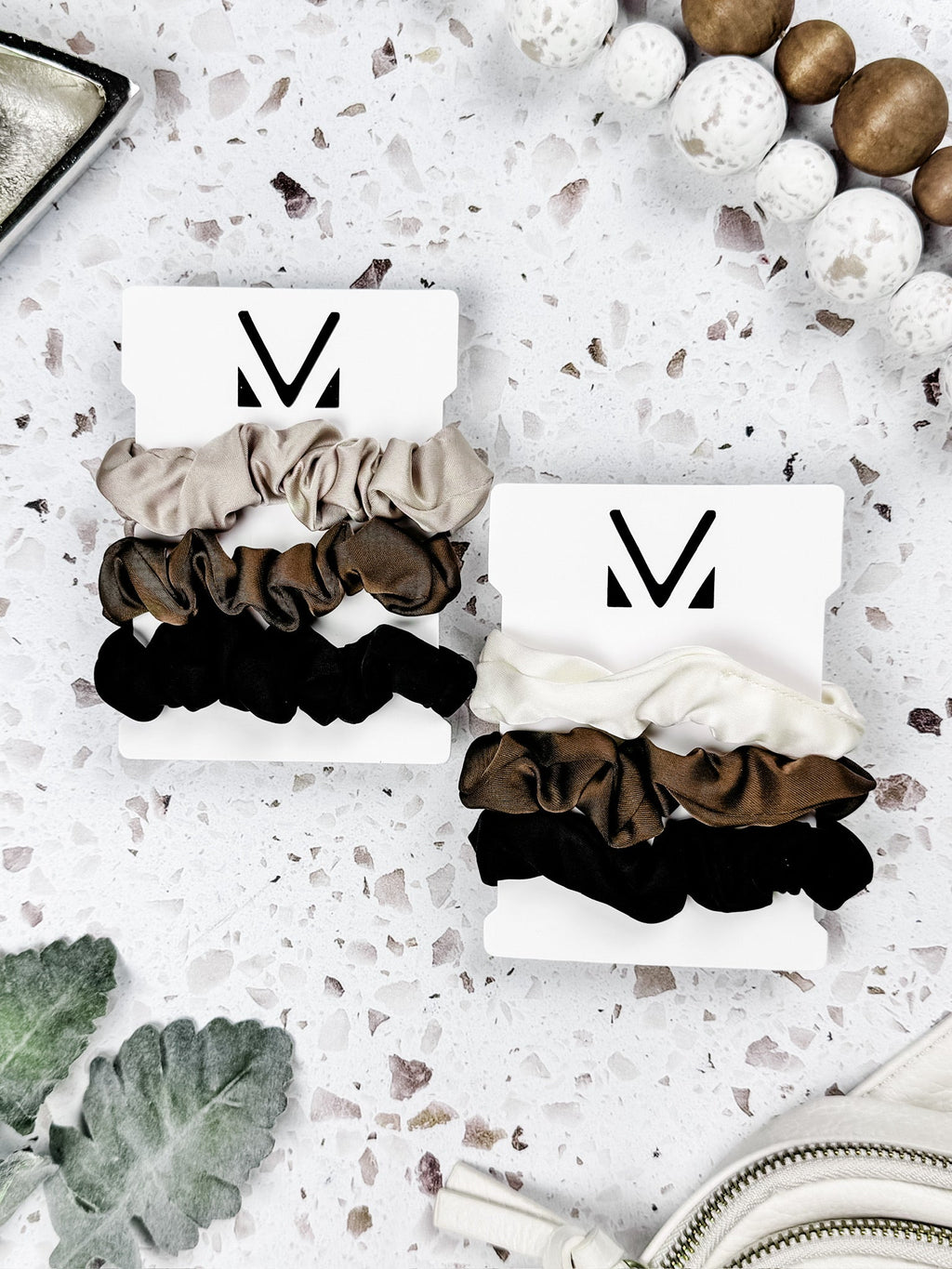 Satin Neutral Trio Scrunchies FINAL SALE
