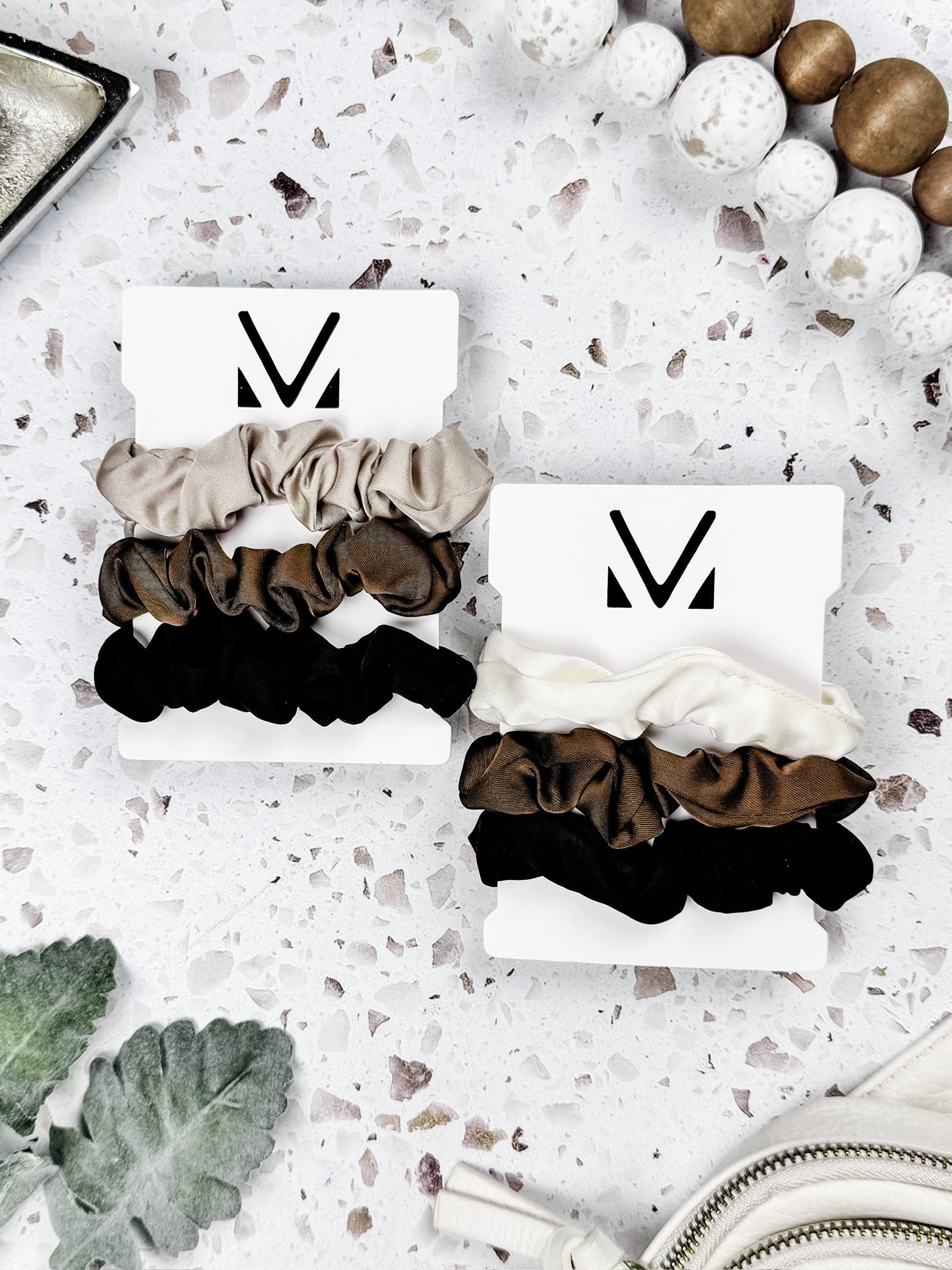 Satin Neutral Trio Scrunchies FINAL SALE