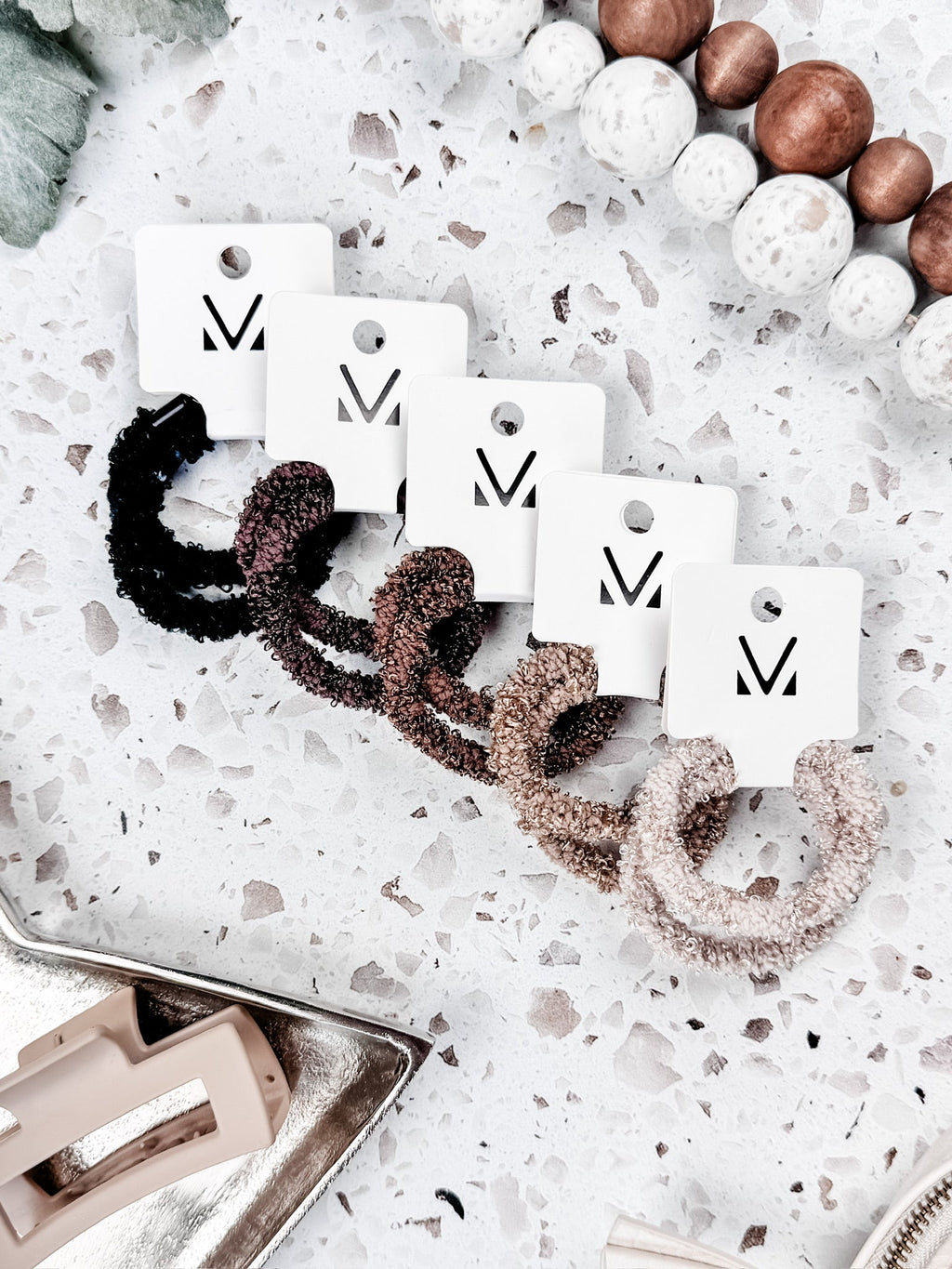 IN STOCK Fuzzy Duo Hair Tie Set FINAL SALE